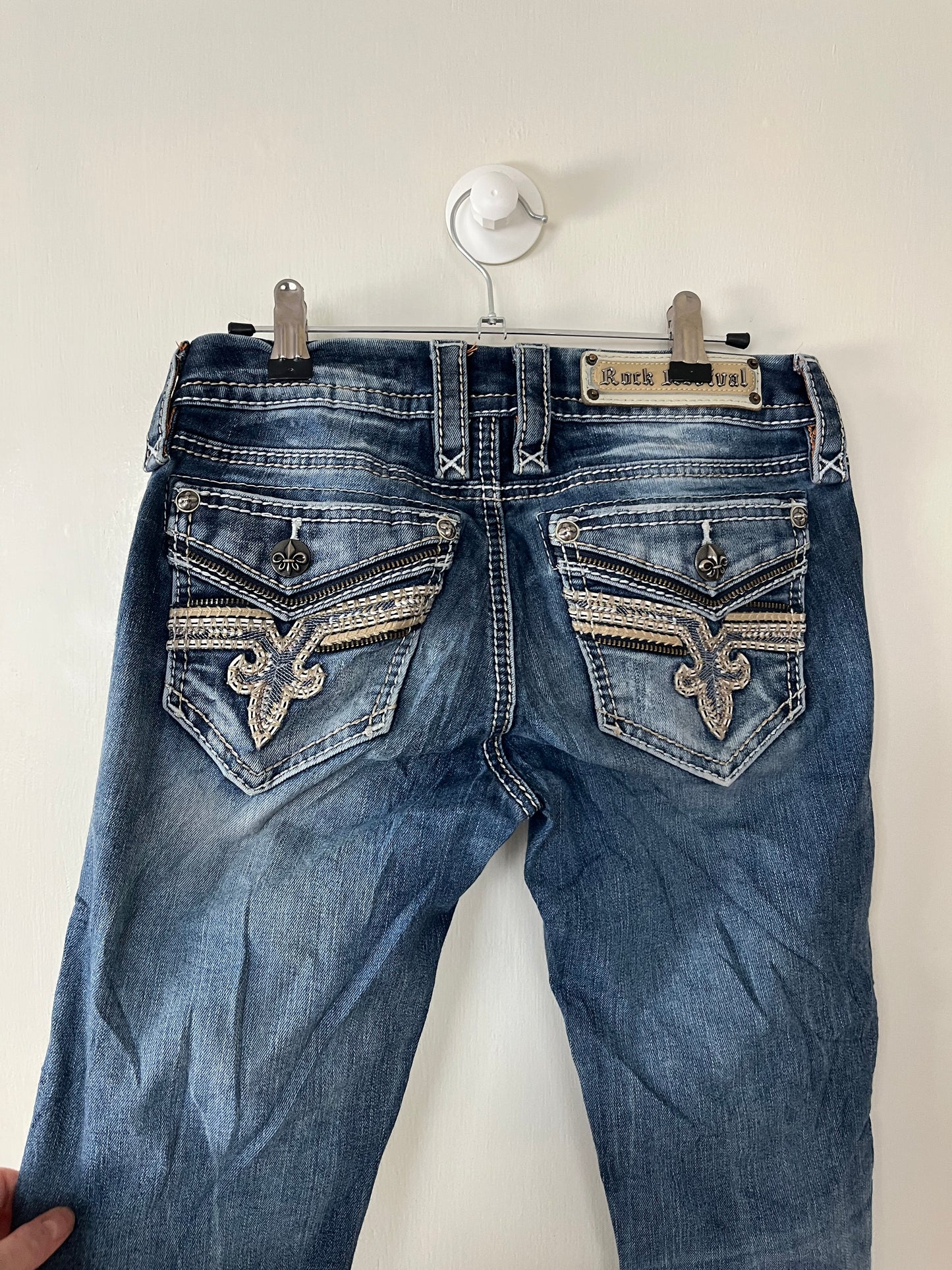 Y2K Rock Revival Jeans UK 8