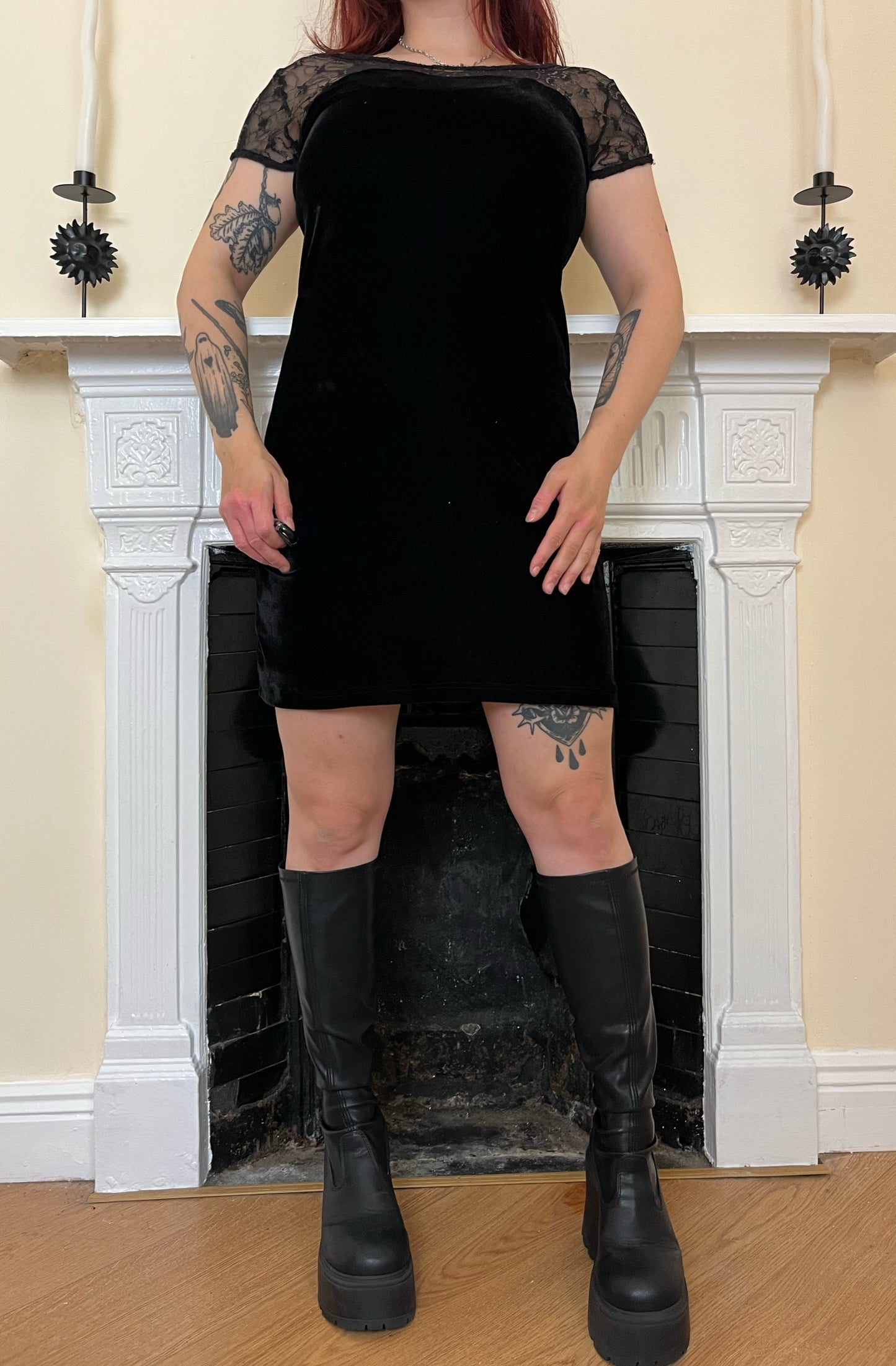 2000s Velvet Dress UK 12