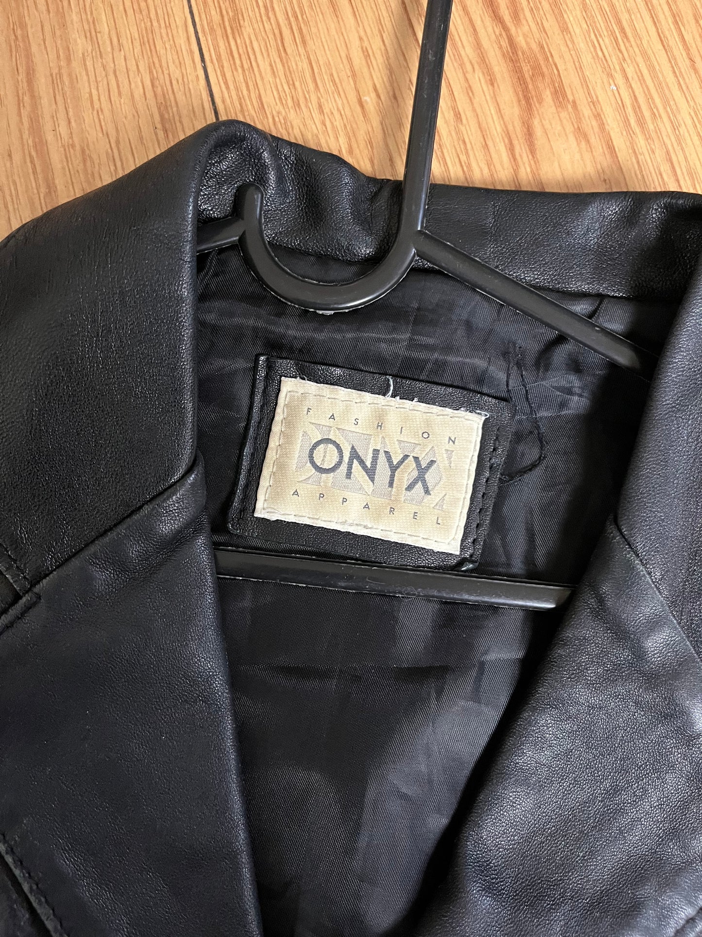 Black Leather Jacket UK 12