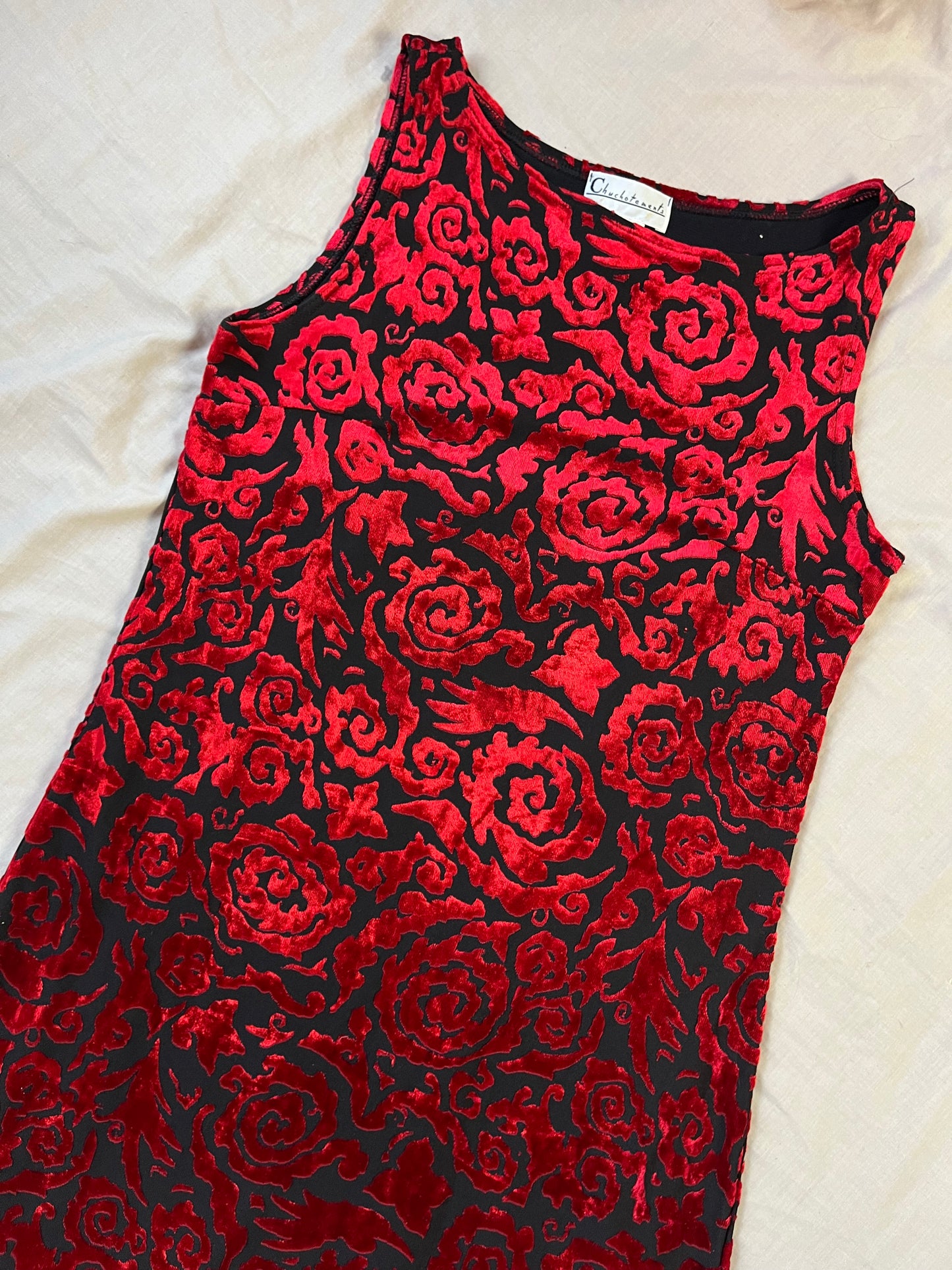Burnout Velvet Dress UK 10