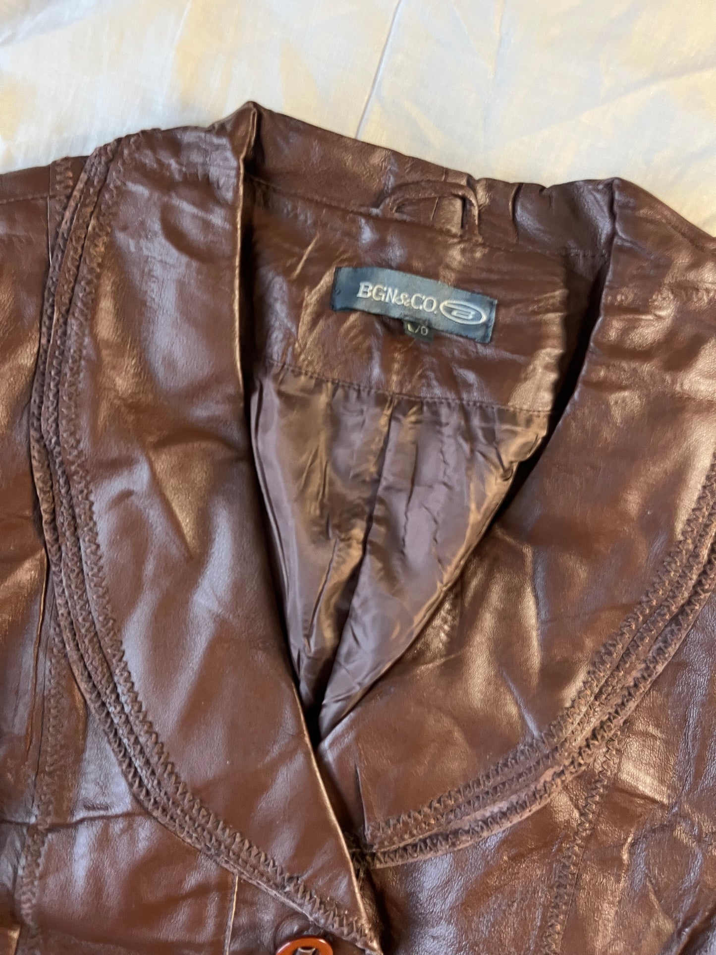 Penney Leather Jacket UK 12-14