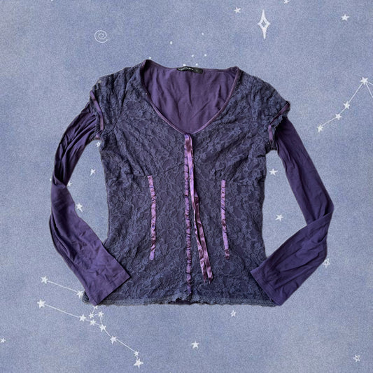 Purple Lace Top - UK 10-12