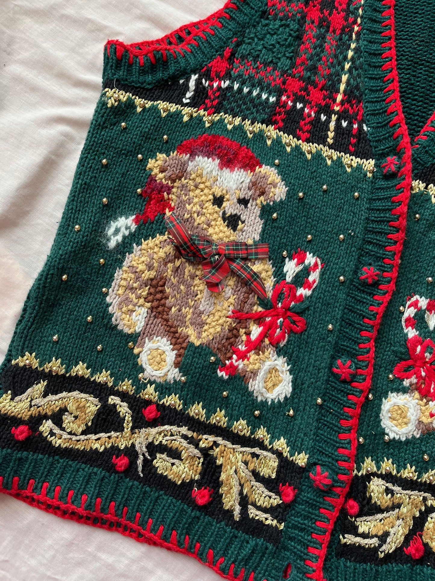 Mistletoe 1990s Sweater Vest UK 4-16/L