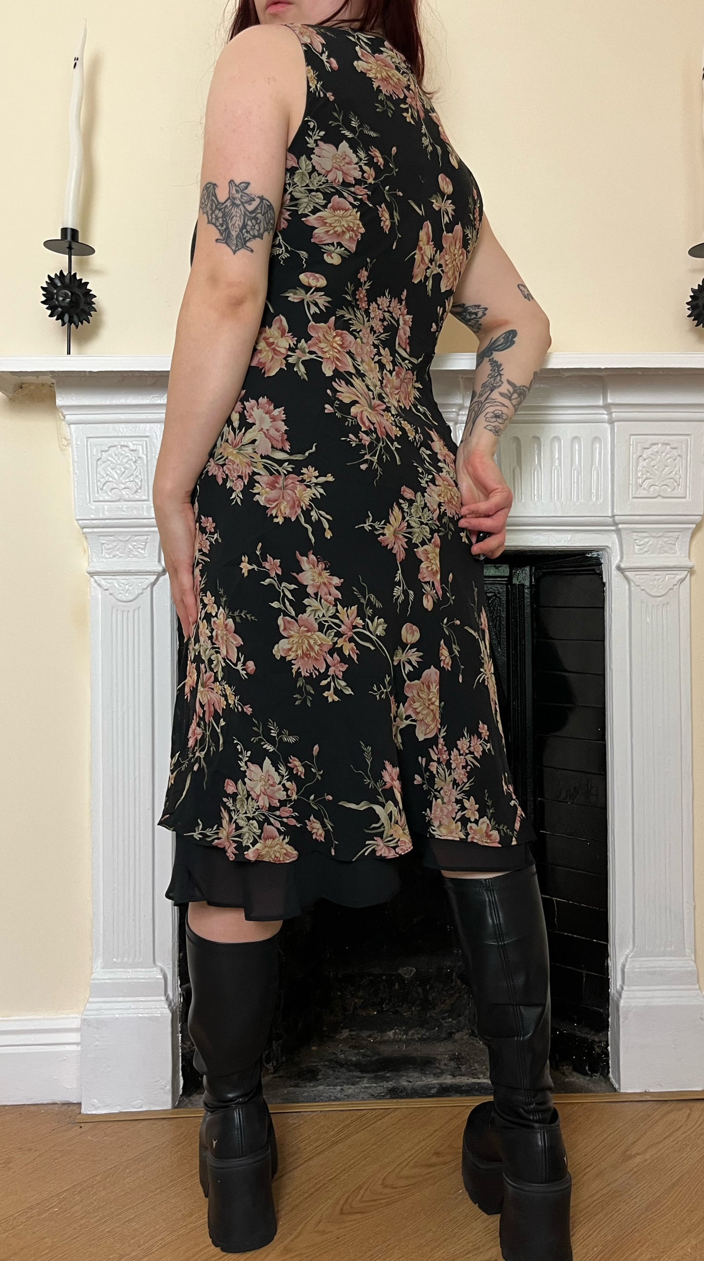 1990s Floral Dress UK 10-12