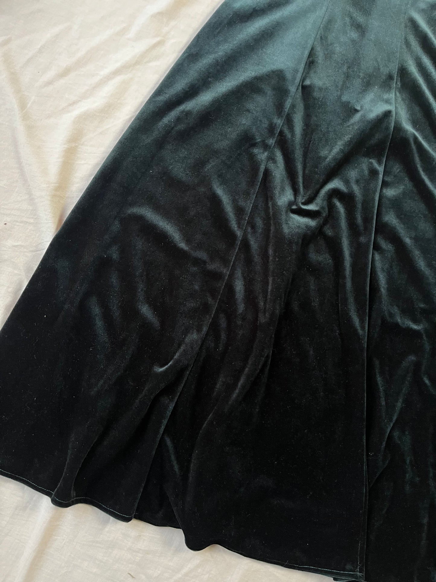 Green Velvet Dress UK 10