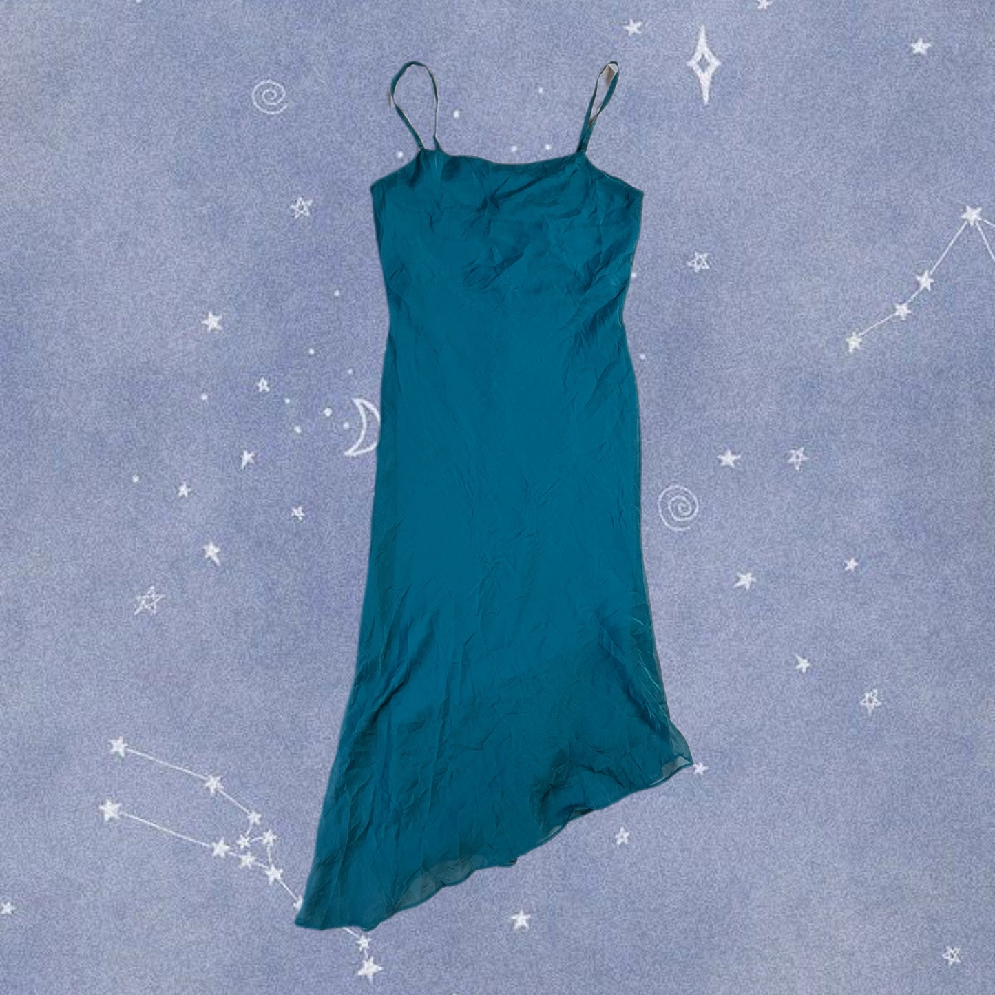 Blue Chiffon Dress - UK 10