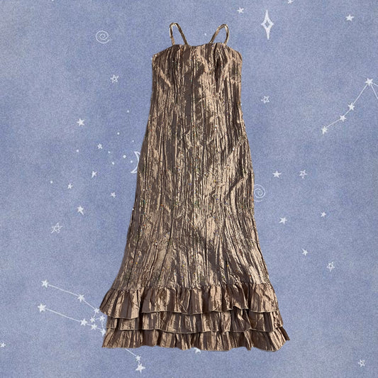 Gold Sequin Prom/Evening Dress - UK 10-12