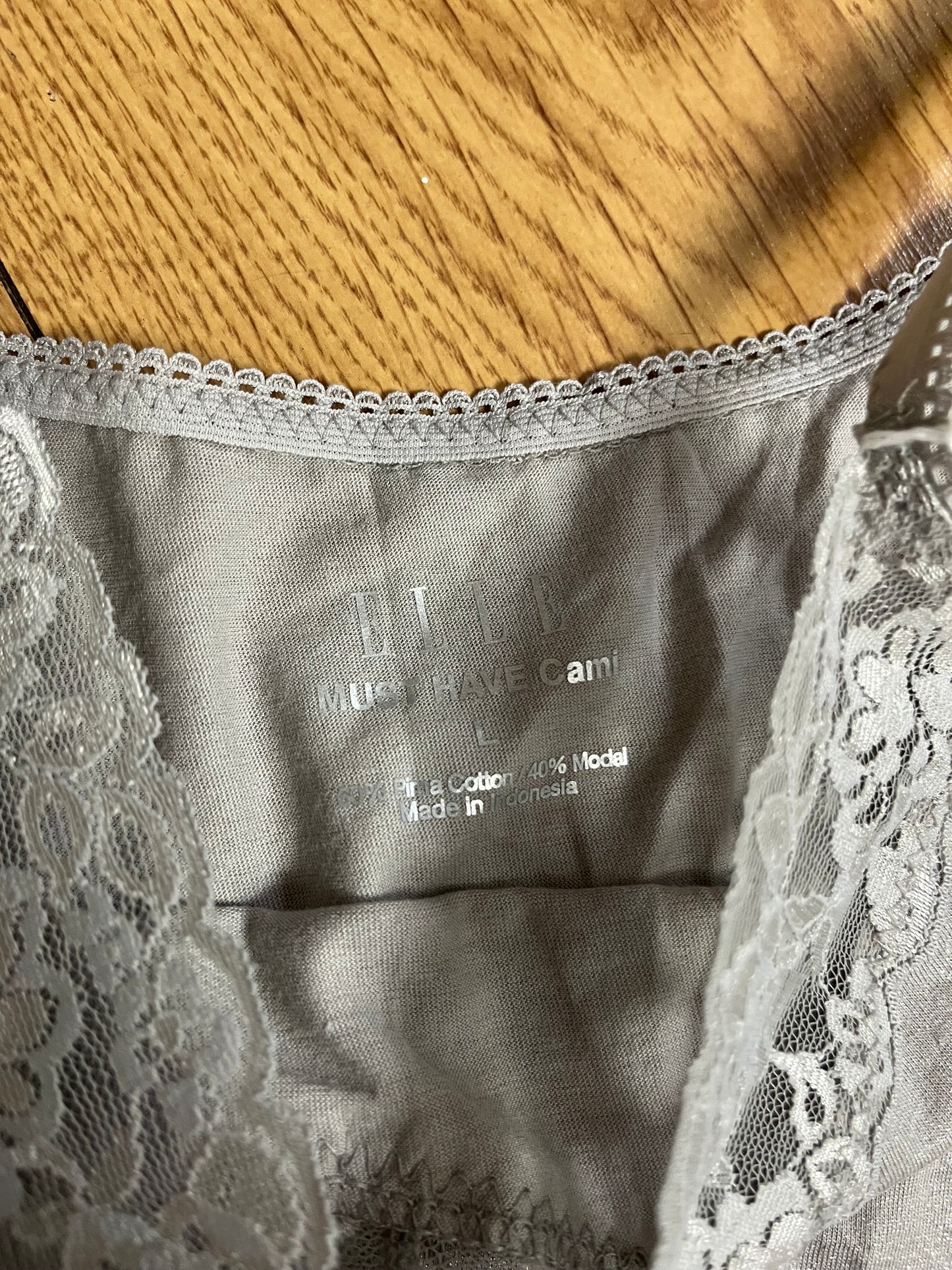 Silver Cami Top UK 10-12
