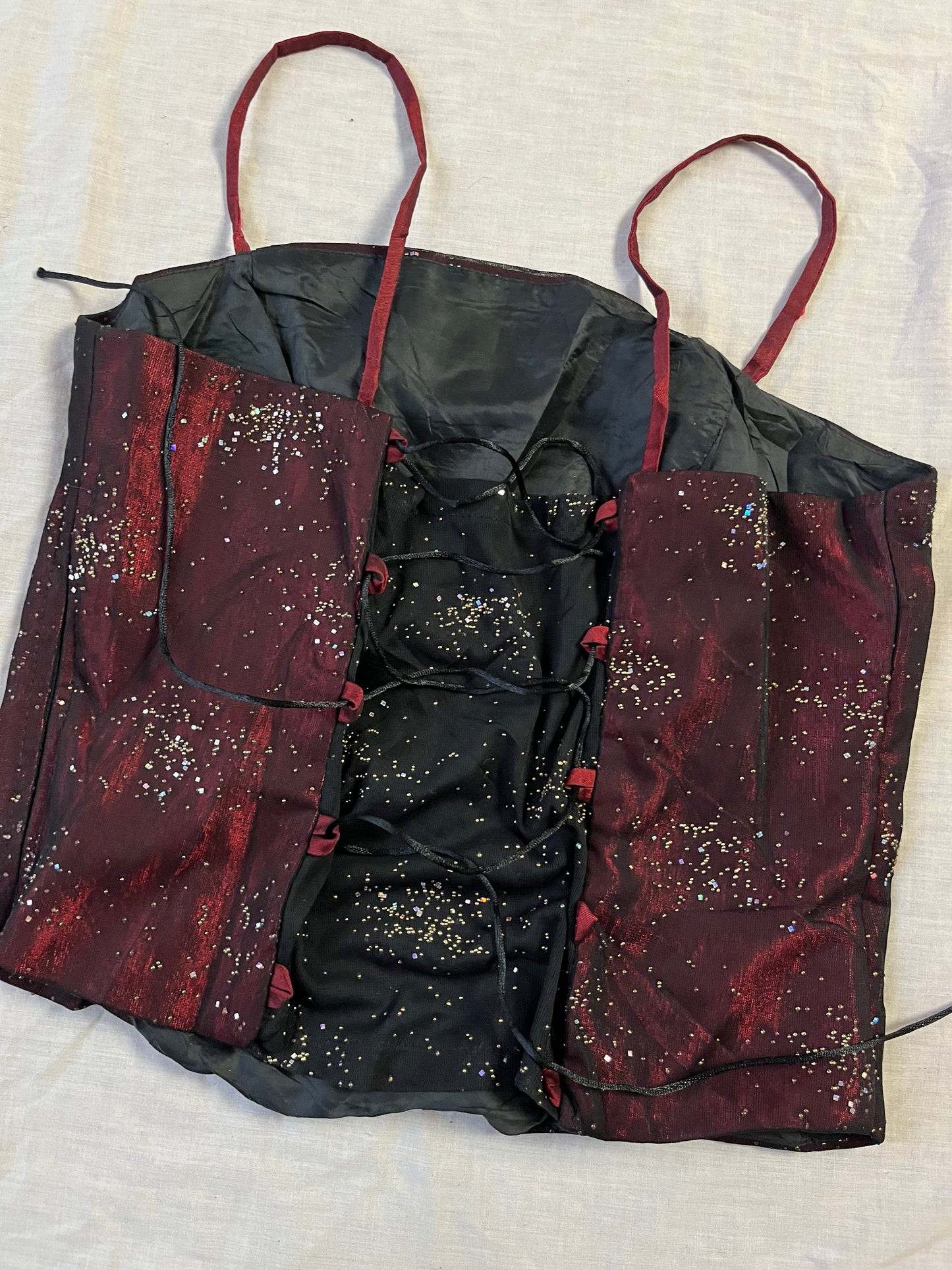 Glittery Satin Corset Top UK 10