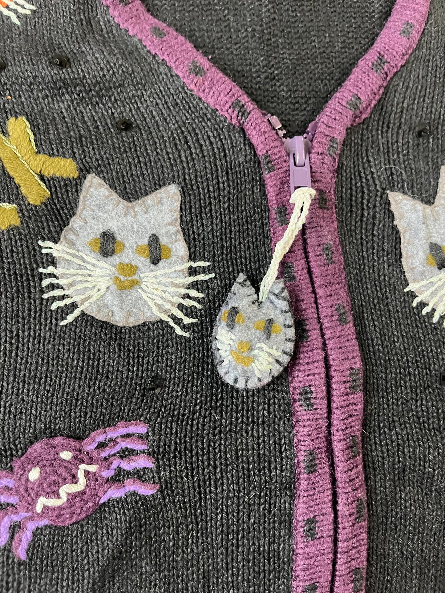 Trick or Treat 1990s Halloween Sweater Vest M/L