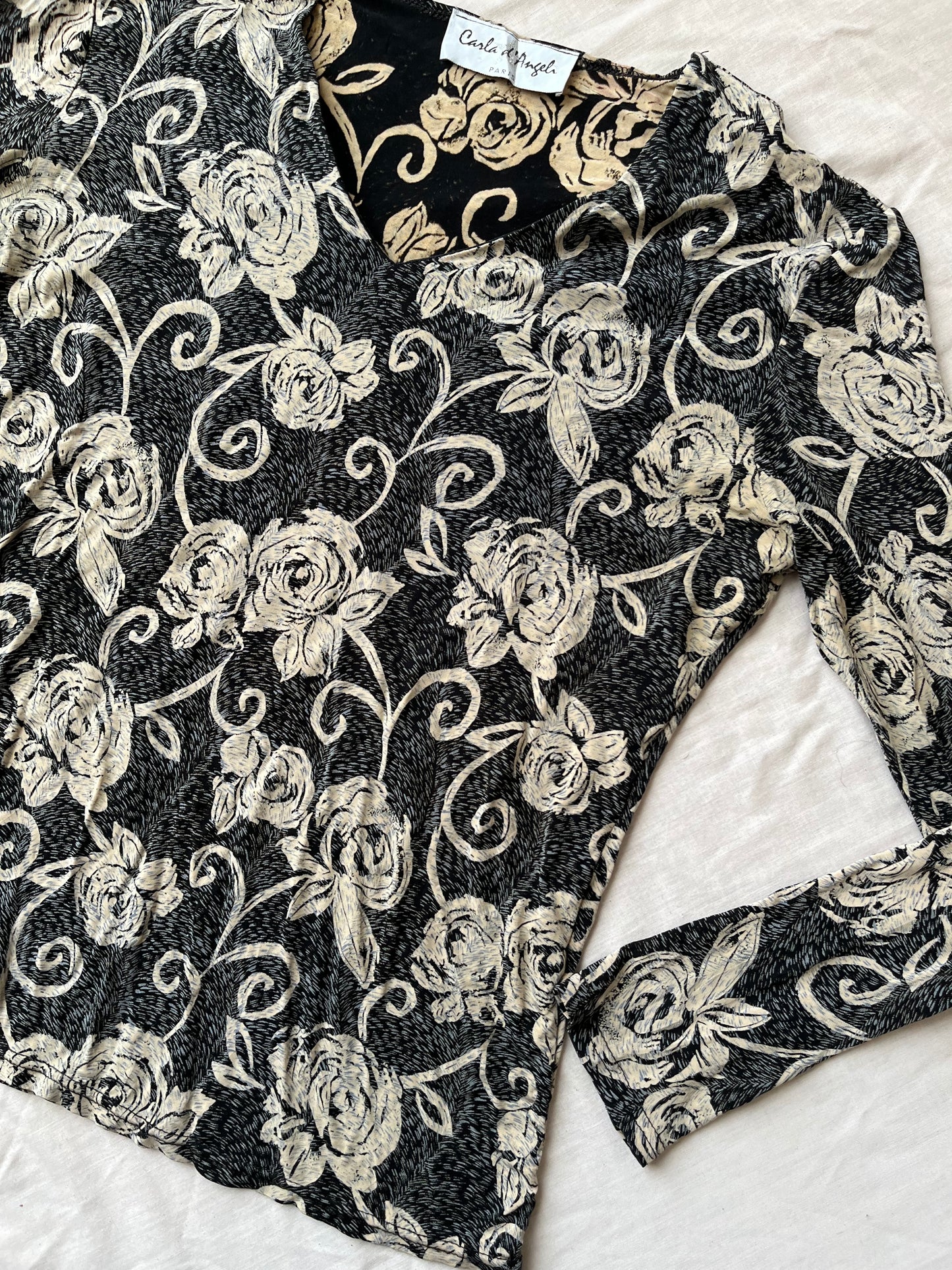 Rose Pattern Top - UK 10-12