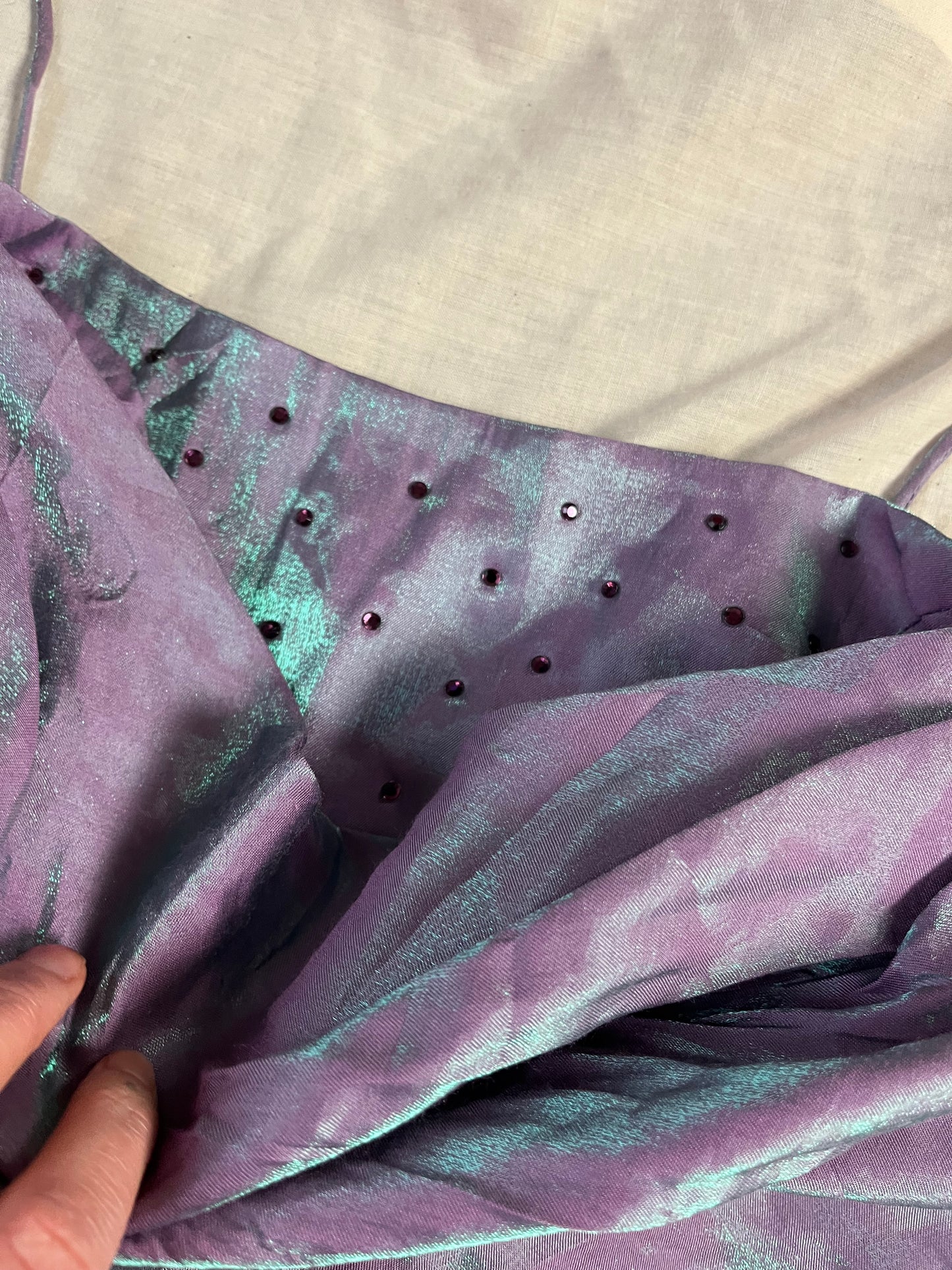Lilac Satin Evening Dress - UK 10