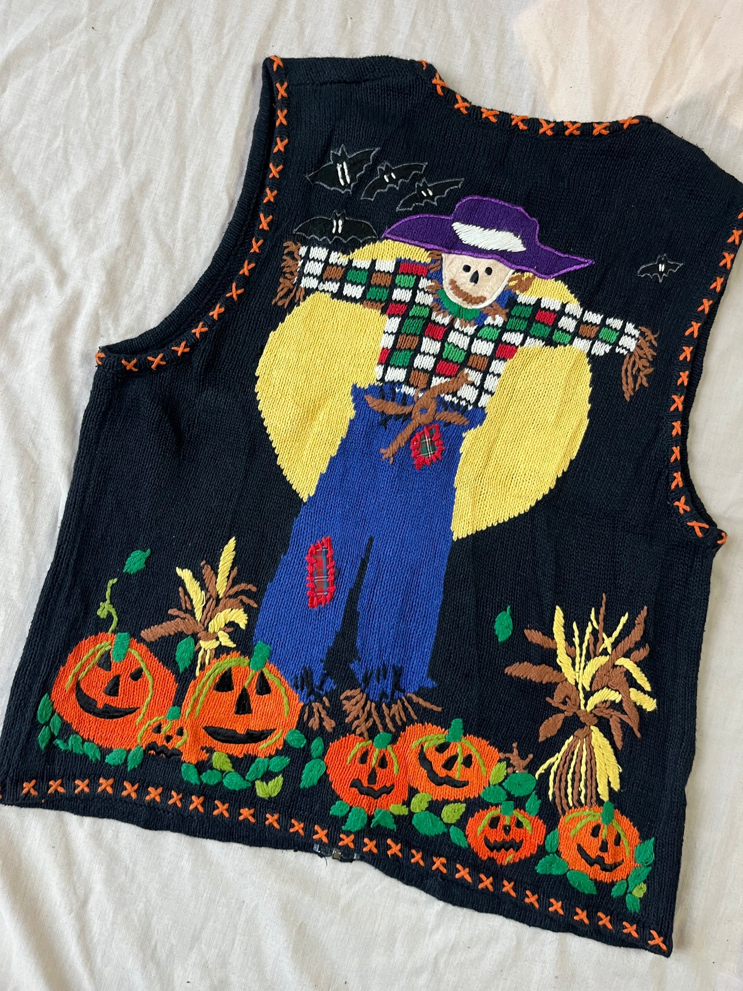 Luna 1990s Halloween Sweater Vest M