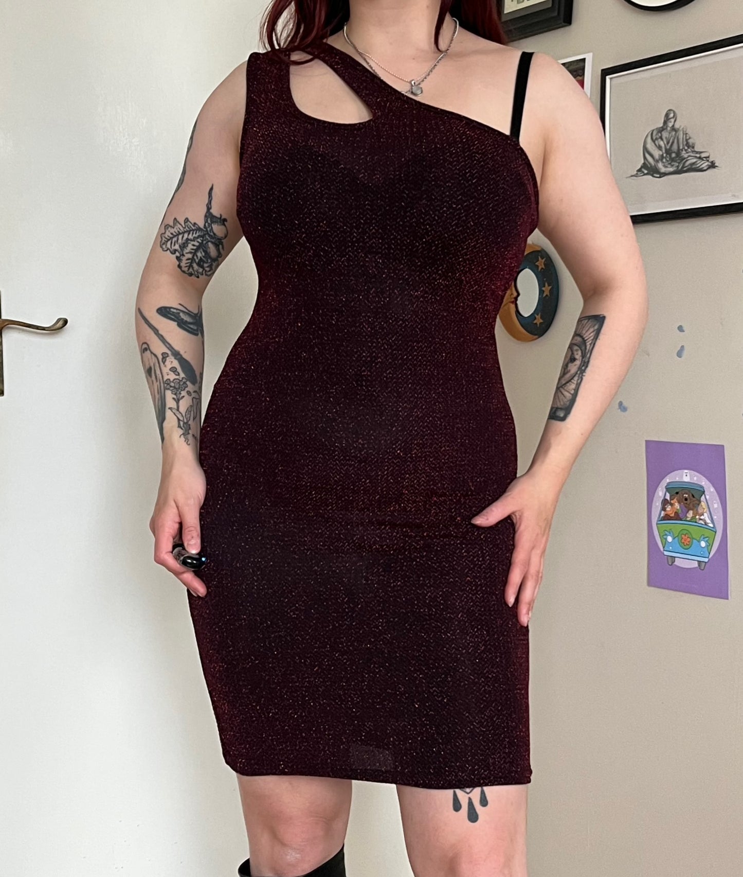 Glittery Red Dress UK 10