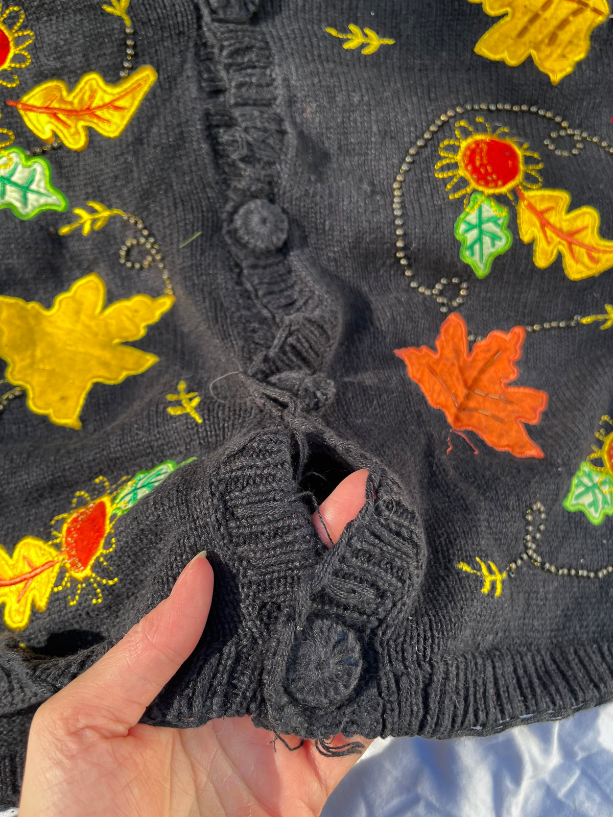Falling Leaves Sweater Vest XL