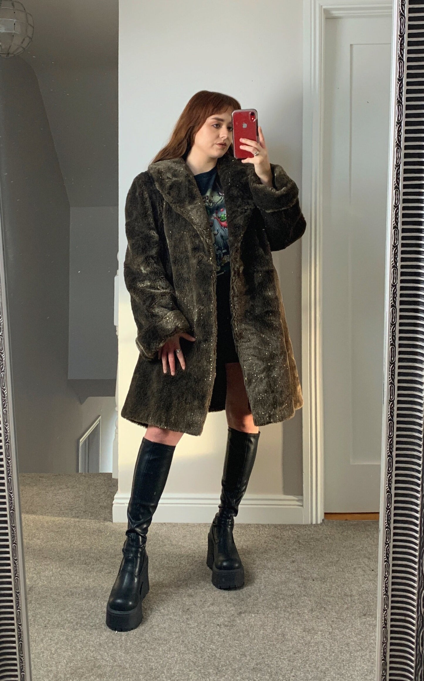 Melody 90s Faux Fur Coat UK 14-18