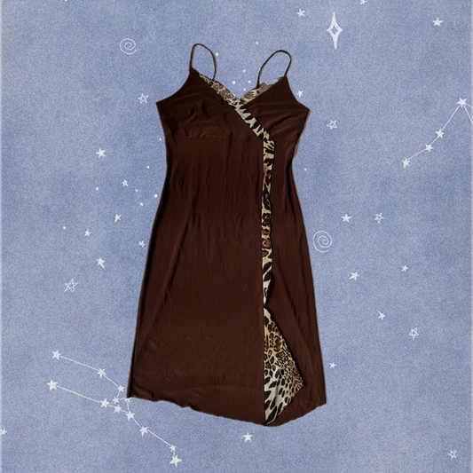 Brown Y2K Dress UK 8