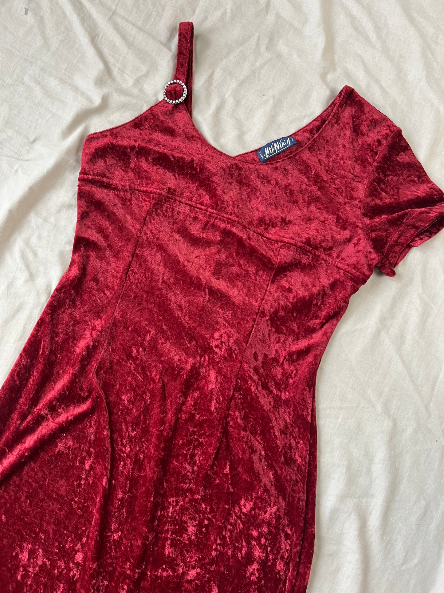 Red Velvet Dress UK 12