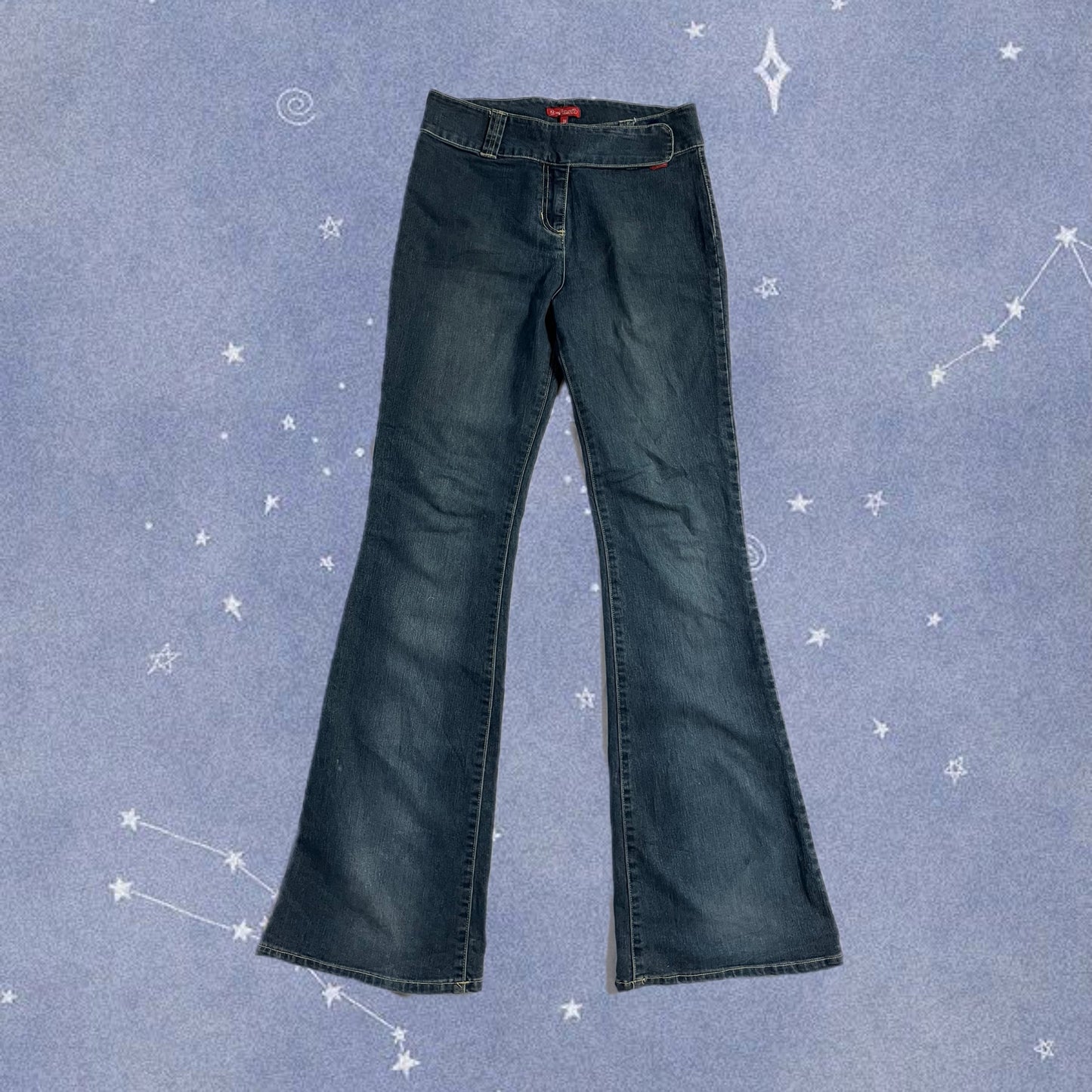 Flared Jeans With A Belt - UK 8-10