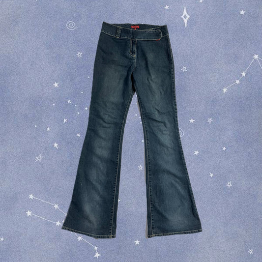 Flared Jeans With A Belt - UK 8-10