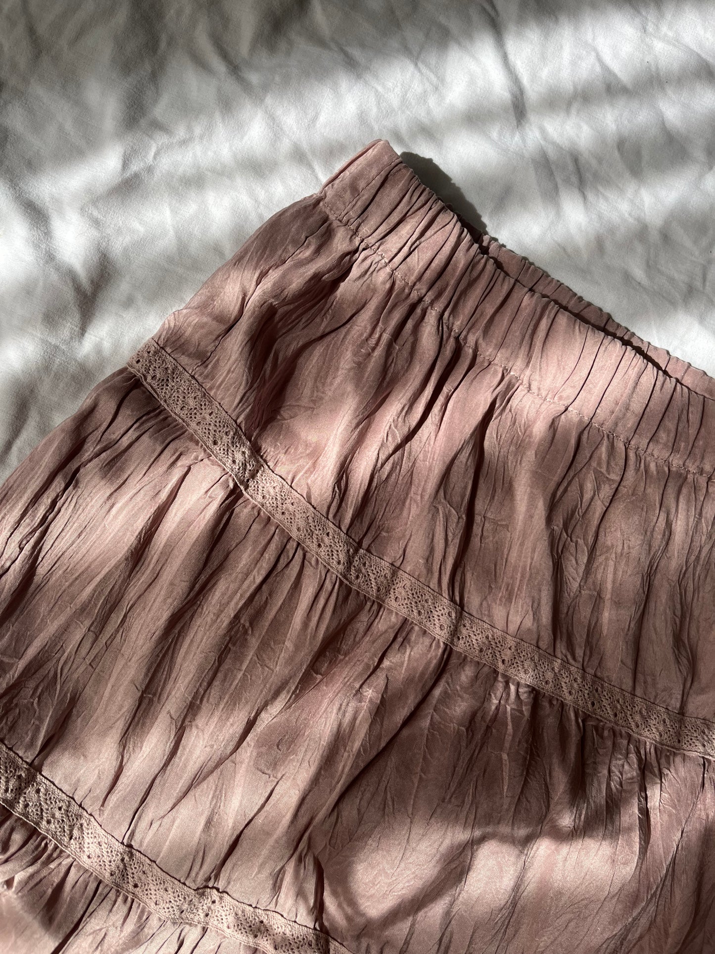 Pink Tiered Skirt UK 10-14