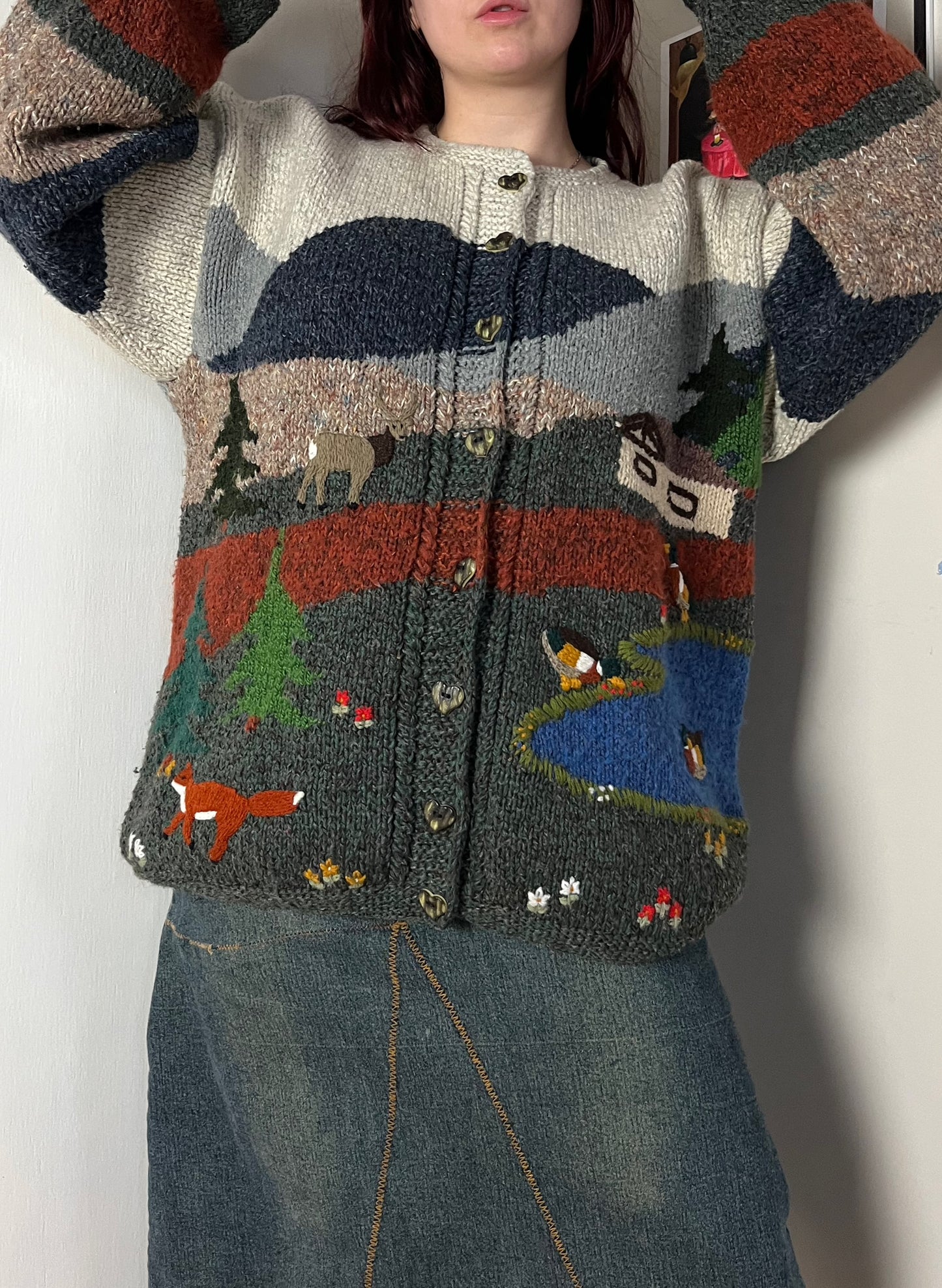 Nature Themed Cardigan XXL