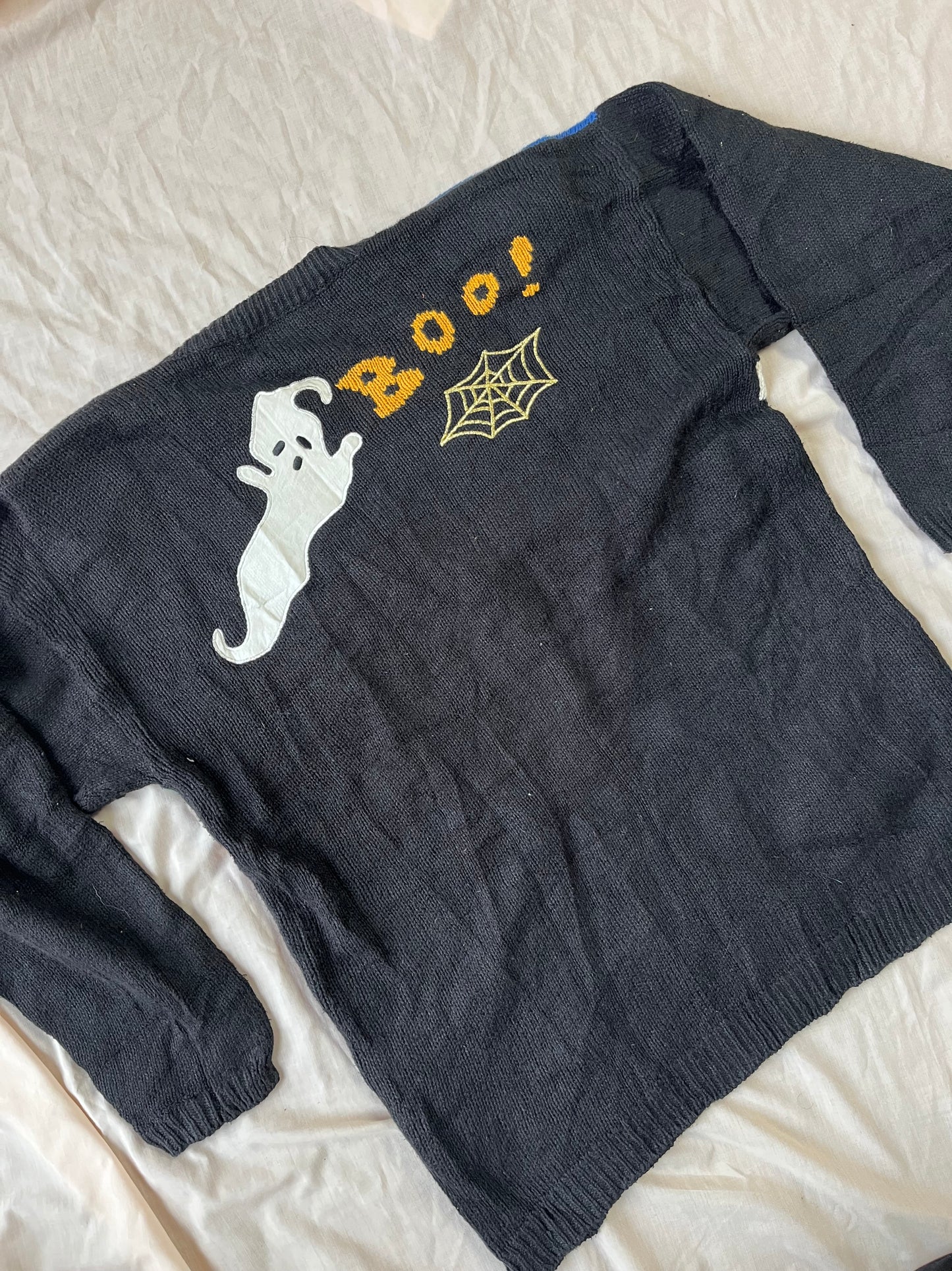 Haunted Harvest 1990s Halloween Cardigan L