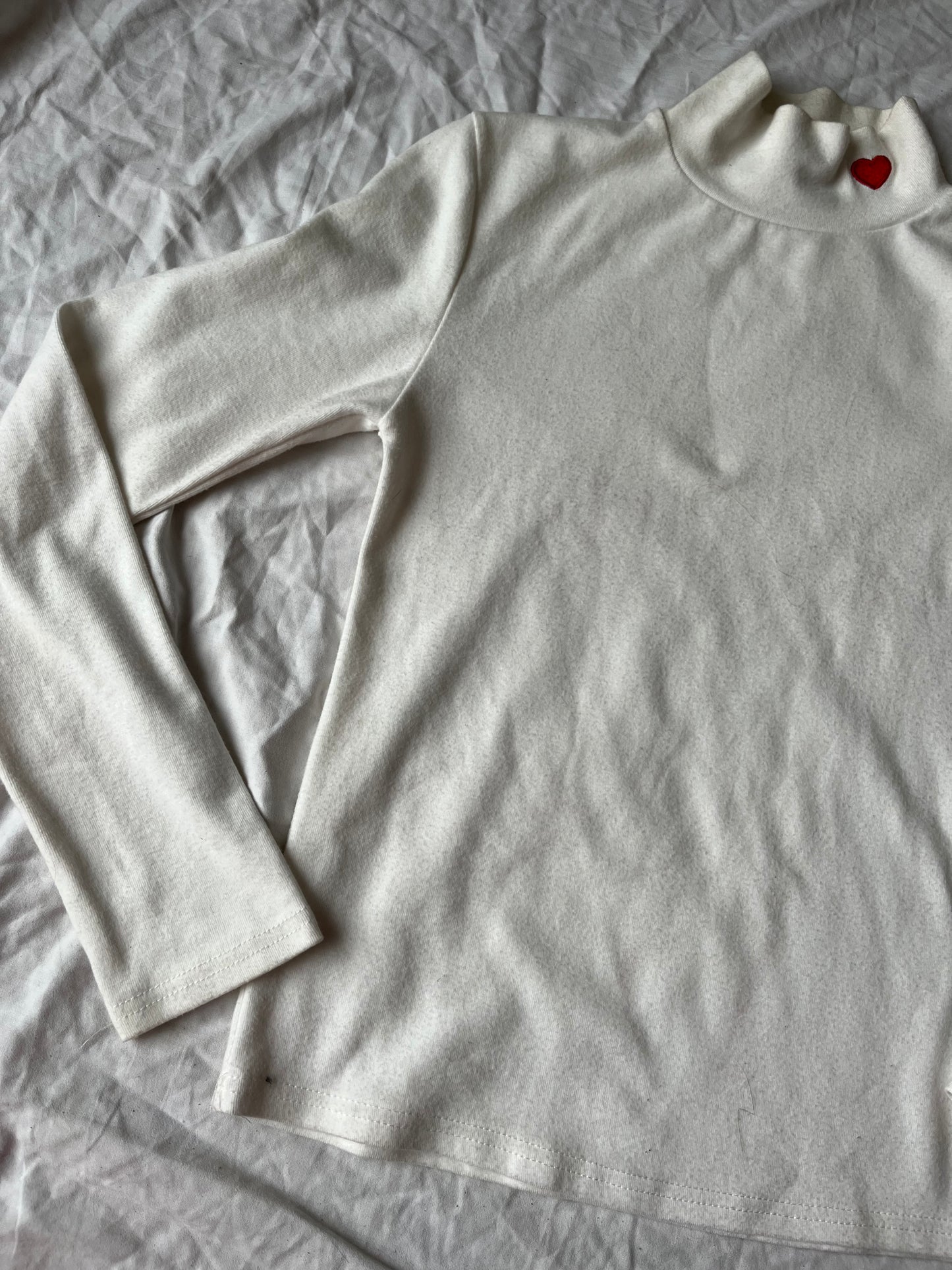 White Turtleneck Top UK 8-10