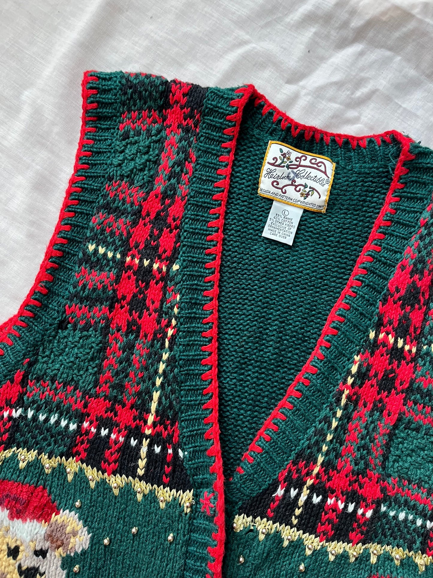 Mistletoe 1990s Sweater Vest UK 4-16/L