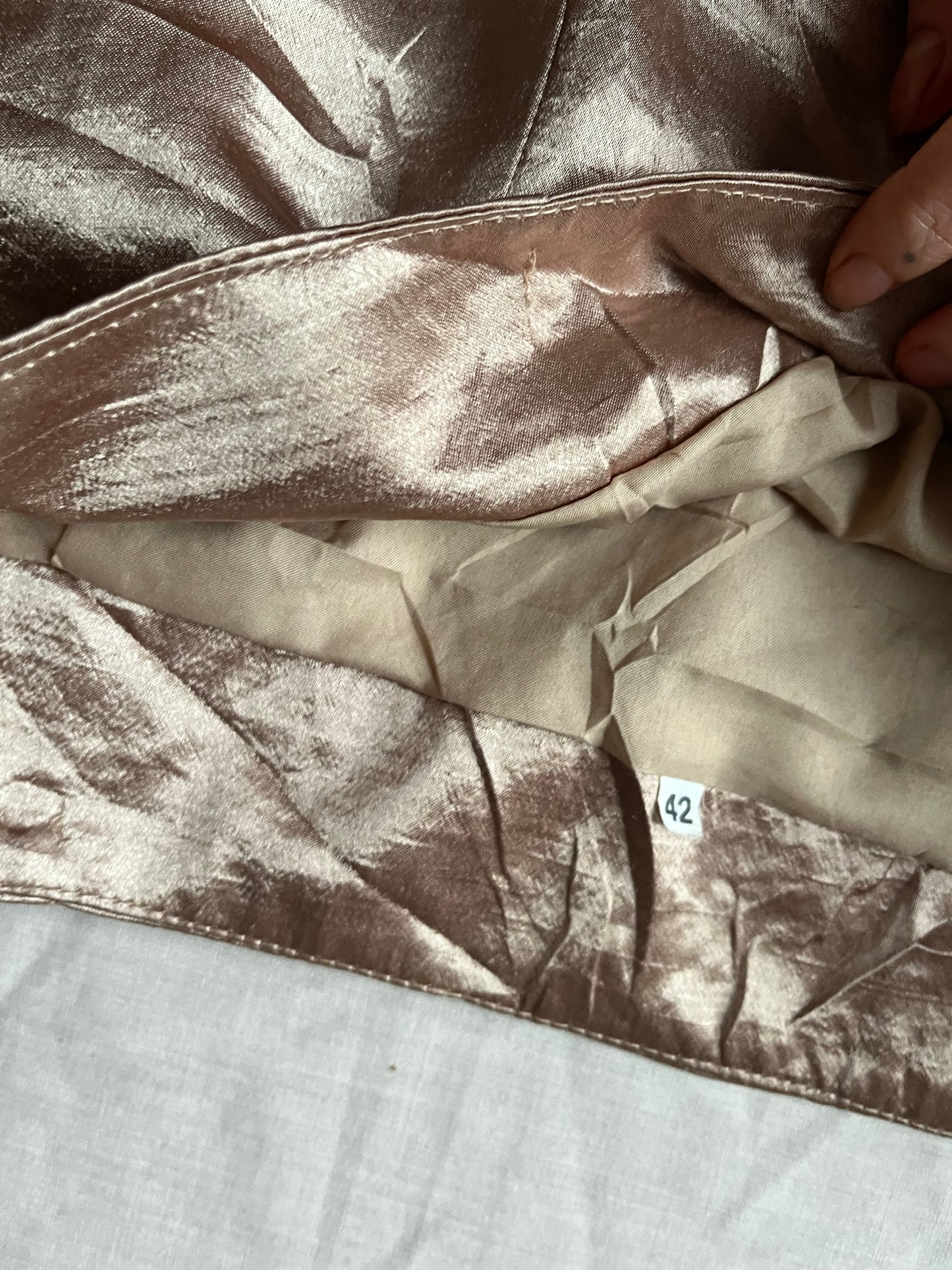 Gold Satin Maxi Skirt - UK 12