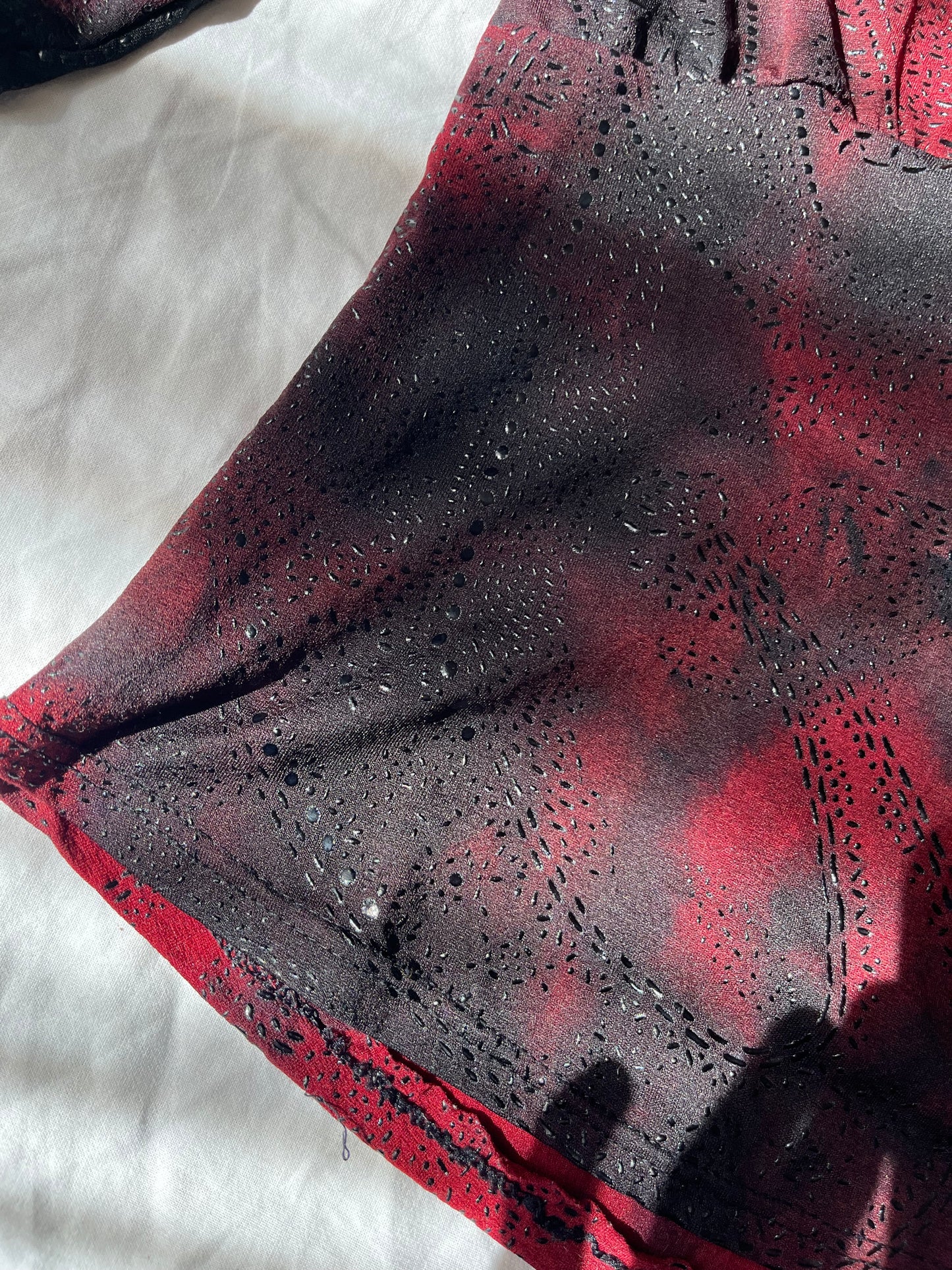 Red/Black Pattern Top UK 8-10