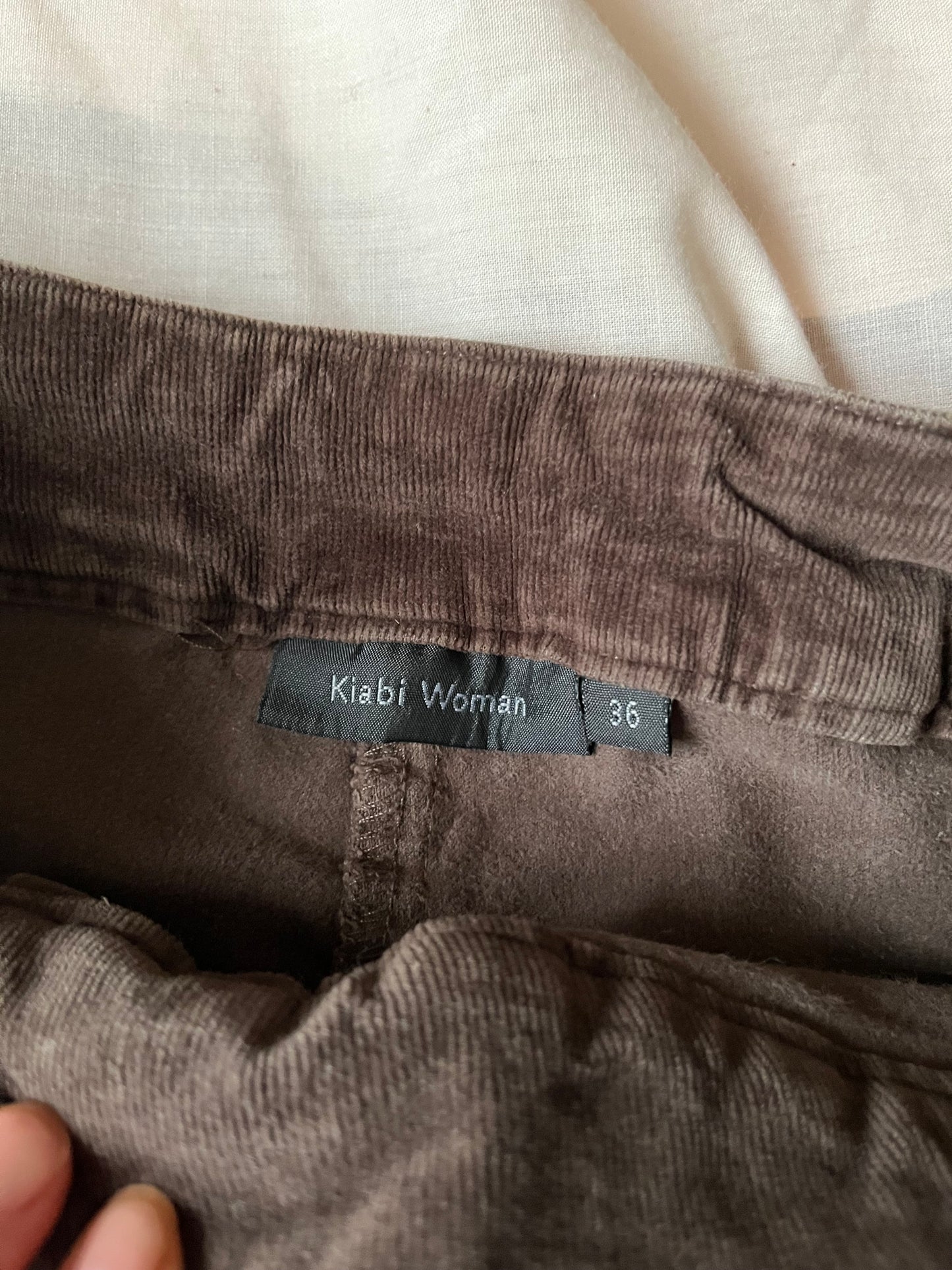 Brown Corduroy Flares - UK 6