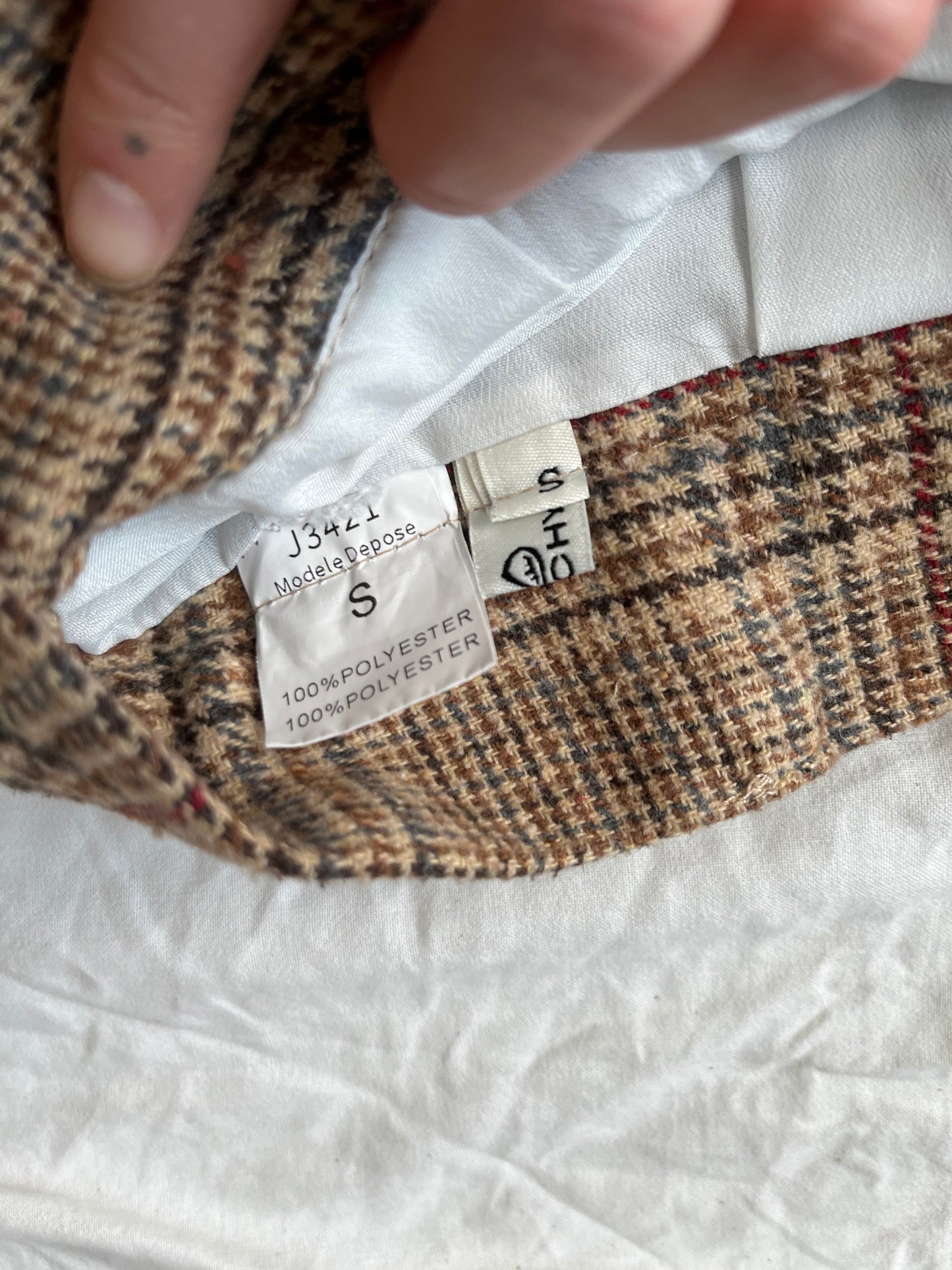 Brown Tartan Mini Skort UK 6