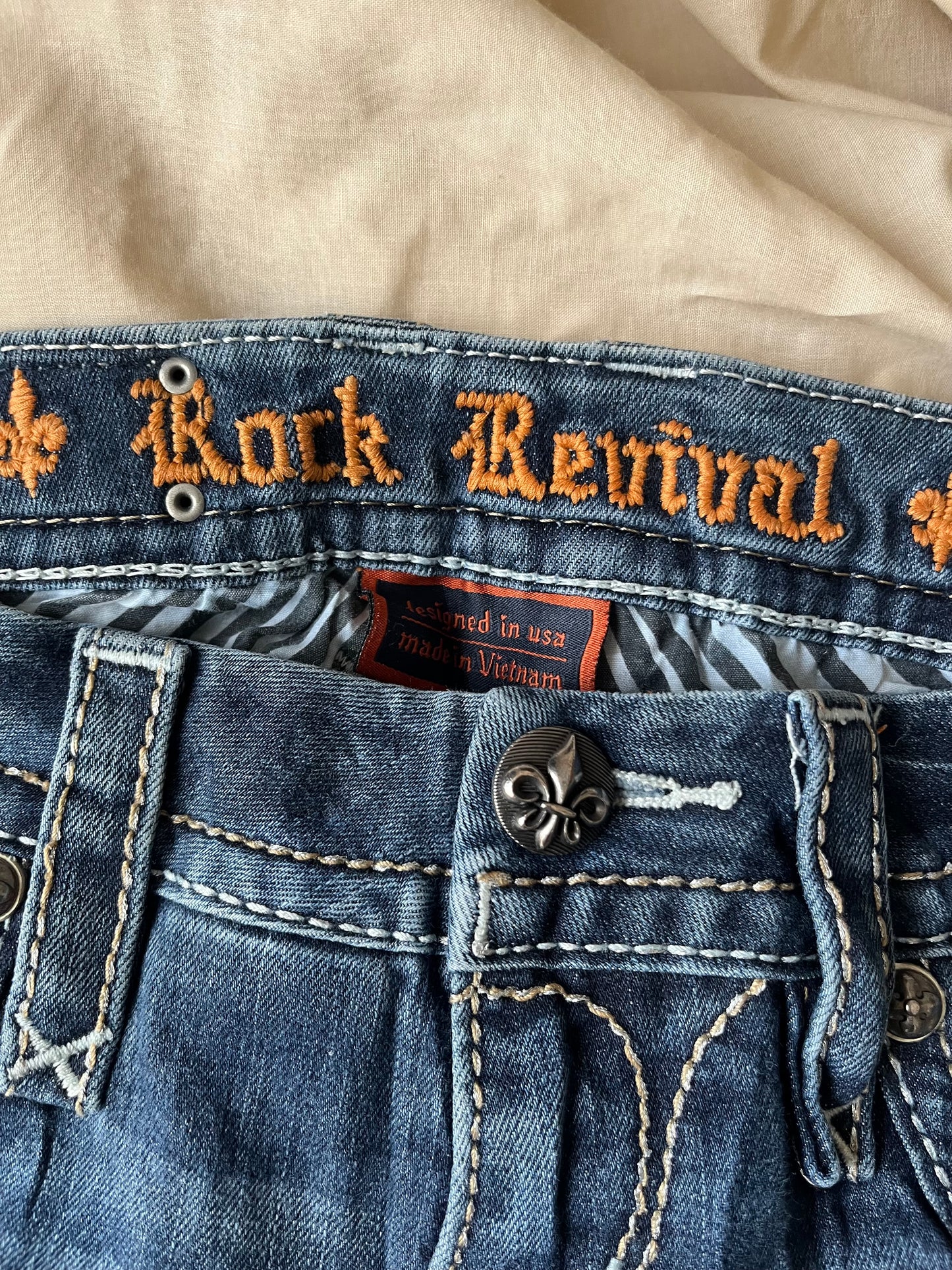 Y2K Rock Revival Jeans UK 8