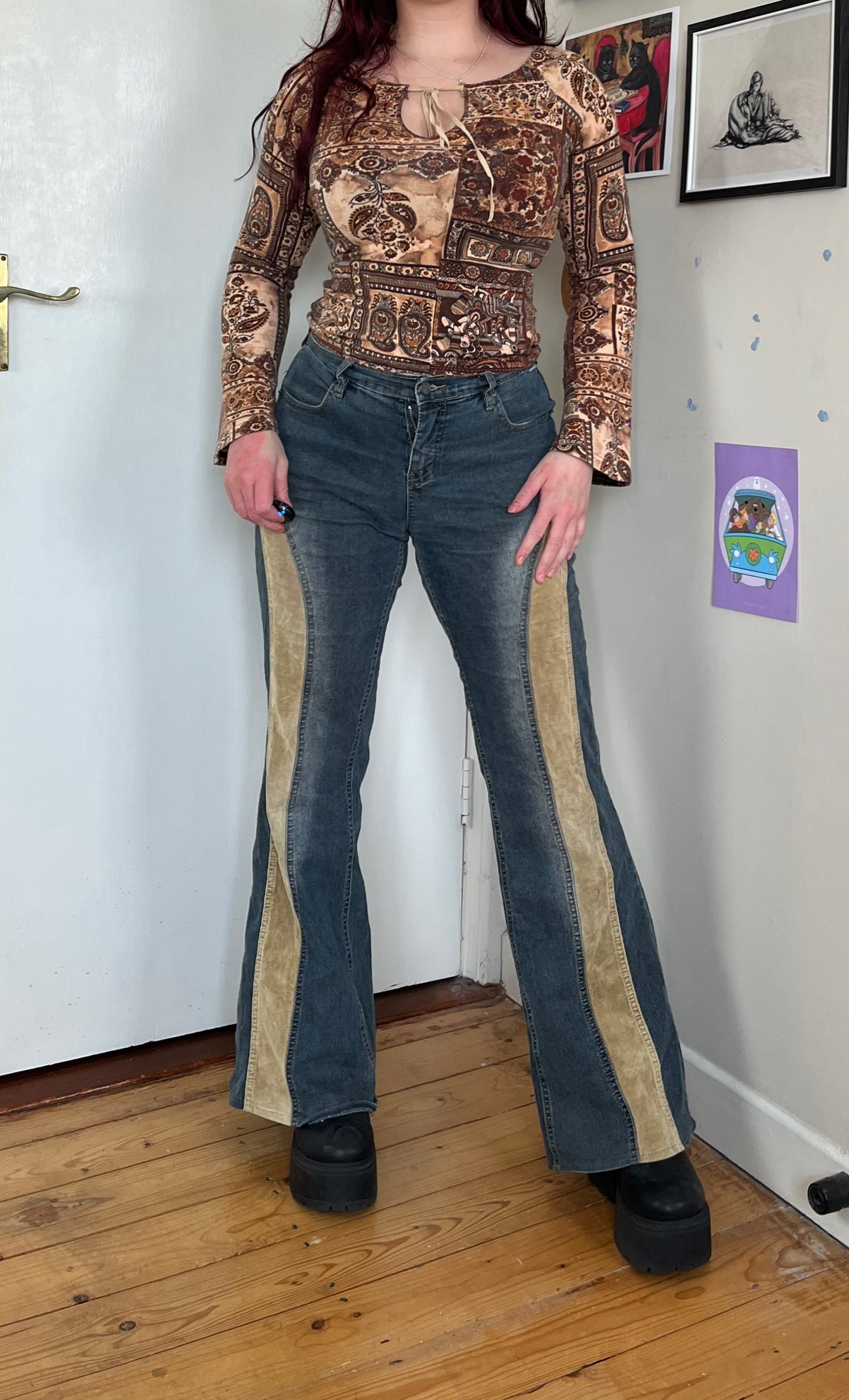 Corduroy Striped Jeans - UK 12