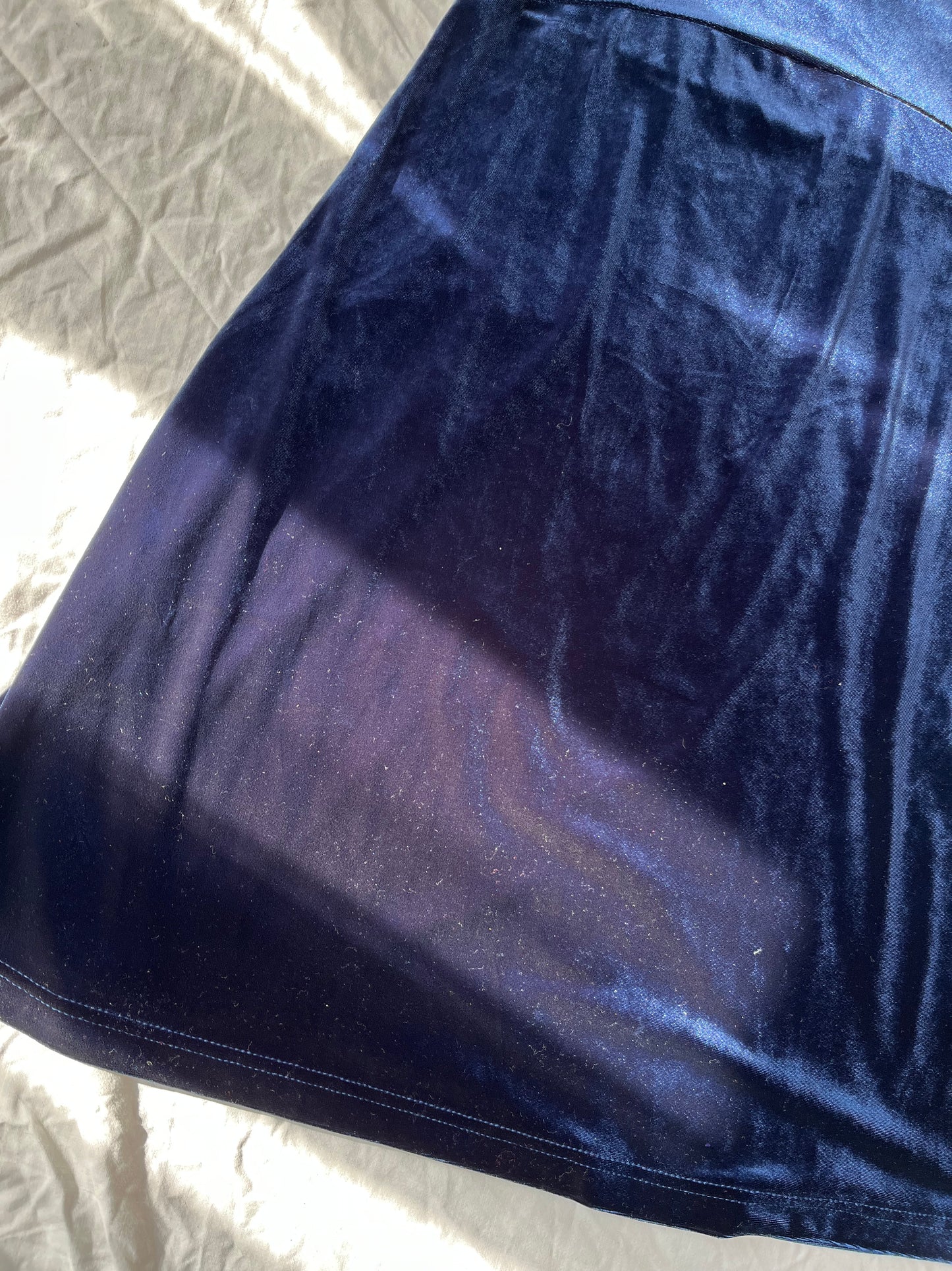Blue Velvet Dress UK 14