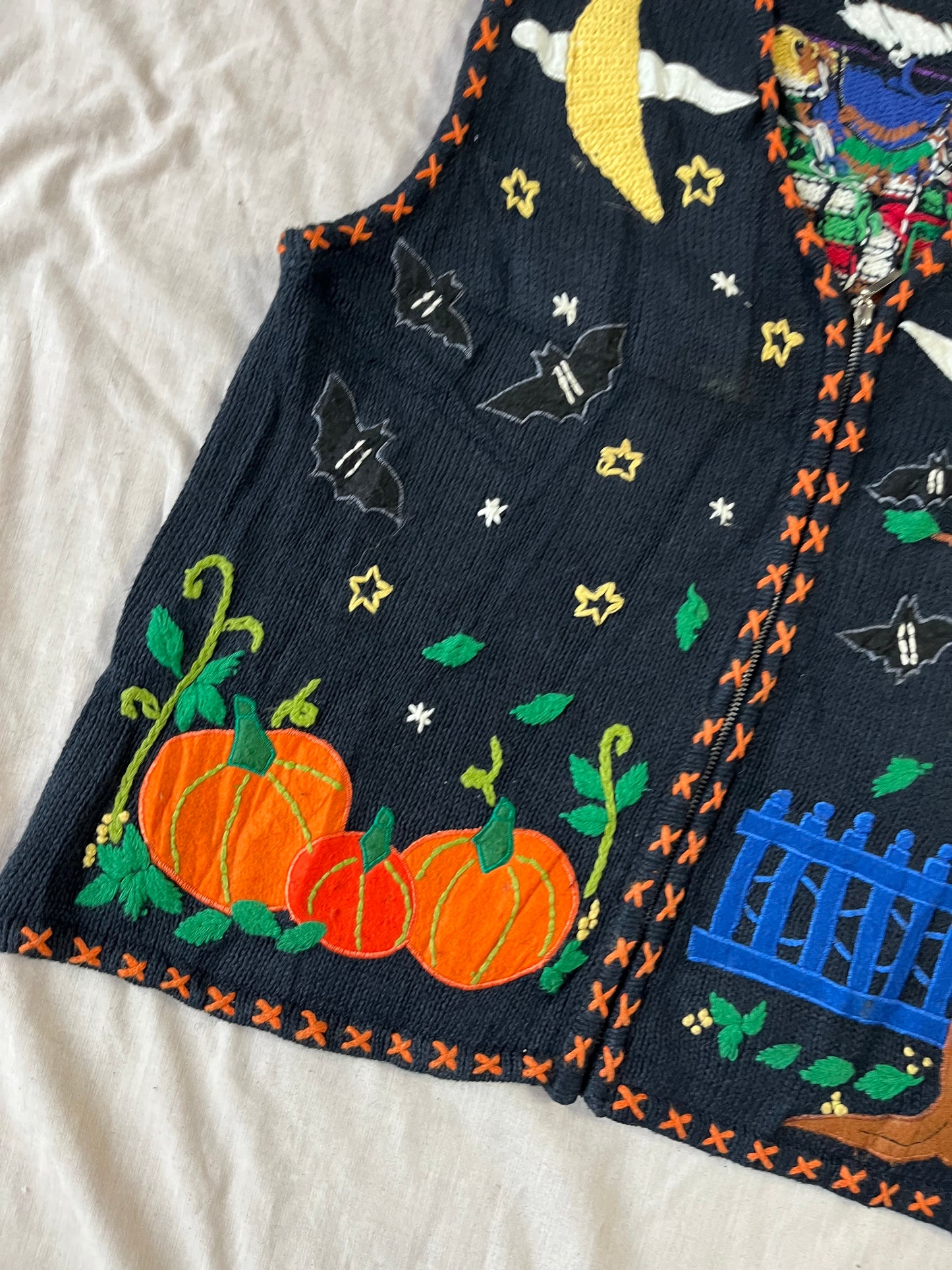 Luna 1990s Halloween Sweater Vest M