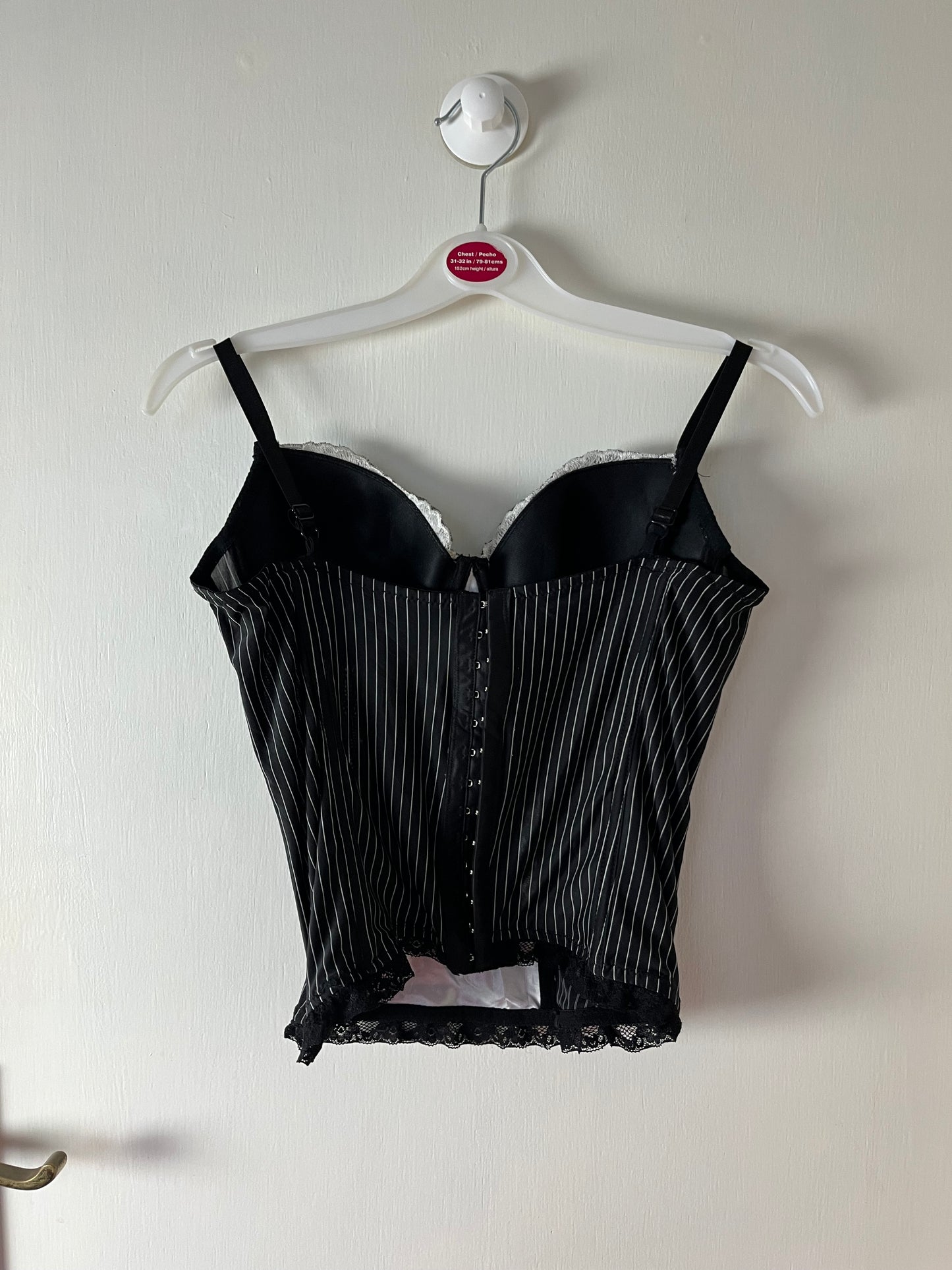 Black and White Corset Top UK 8