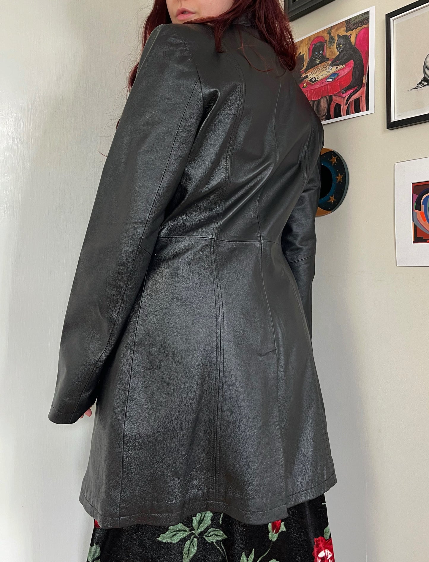 Buffy 90s Leather Jacket UK 12