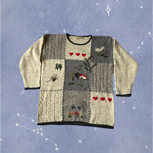 Patchwork Cottagecore Jumper L
