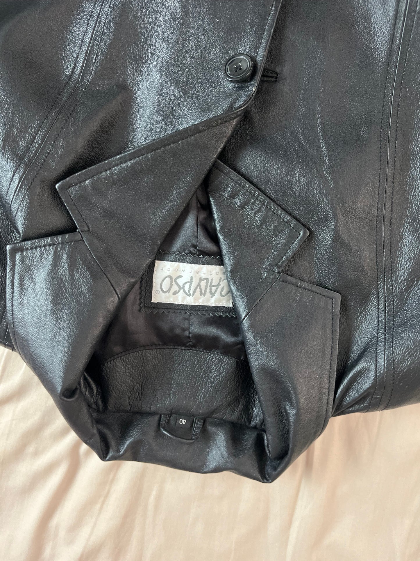 Buffy 90s Leather Jacket UK 12