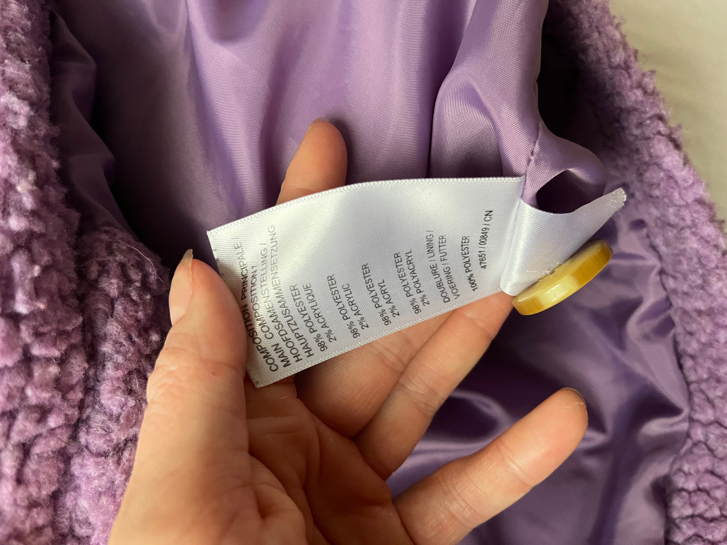 Purple Teddy Coat UK 14-16