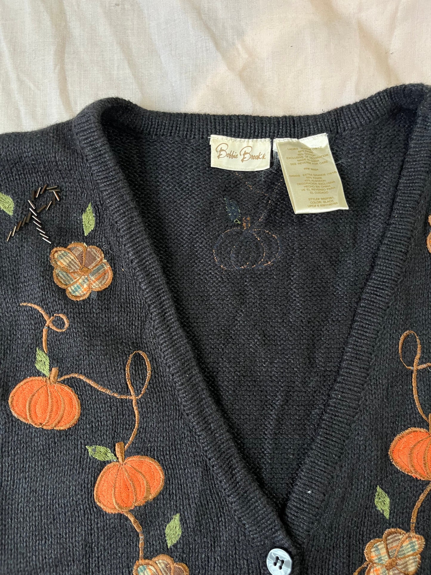 Pumpkin Spice 1990s Halloween Sweater Vest M/L