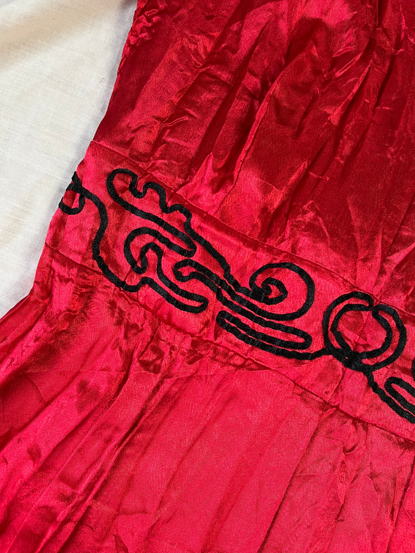 Red Satin Dress UK 10