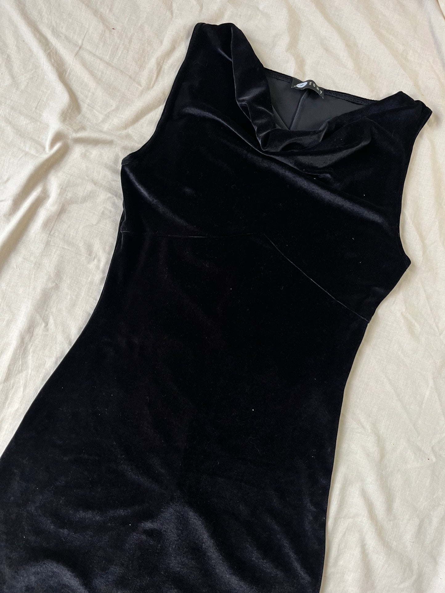 Black Velvet Maxi Dress UK 10-12