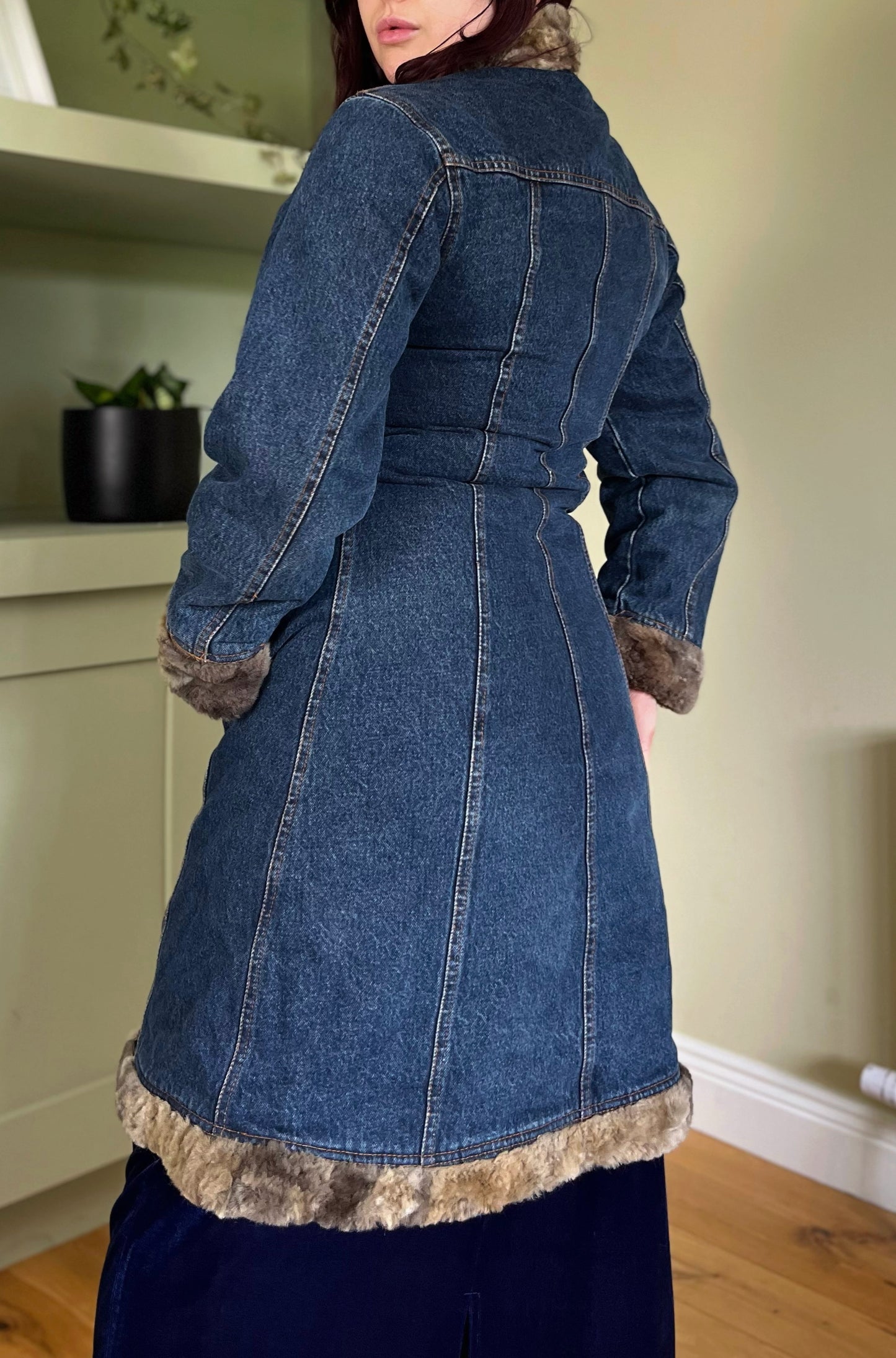 Sara Denim Afghan Coat UK 6-10/S