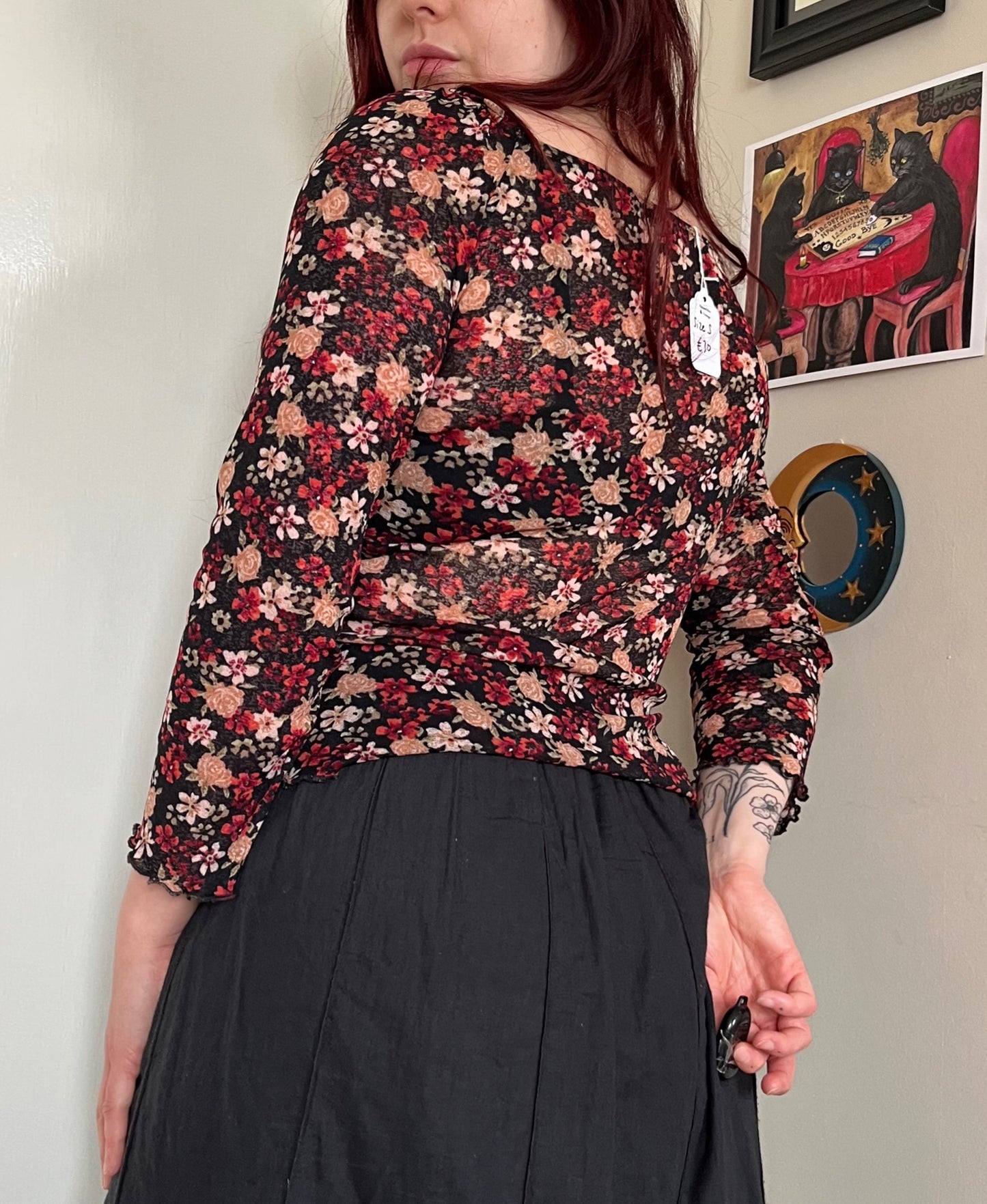 Floral Pattern Top UK 8-10