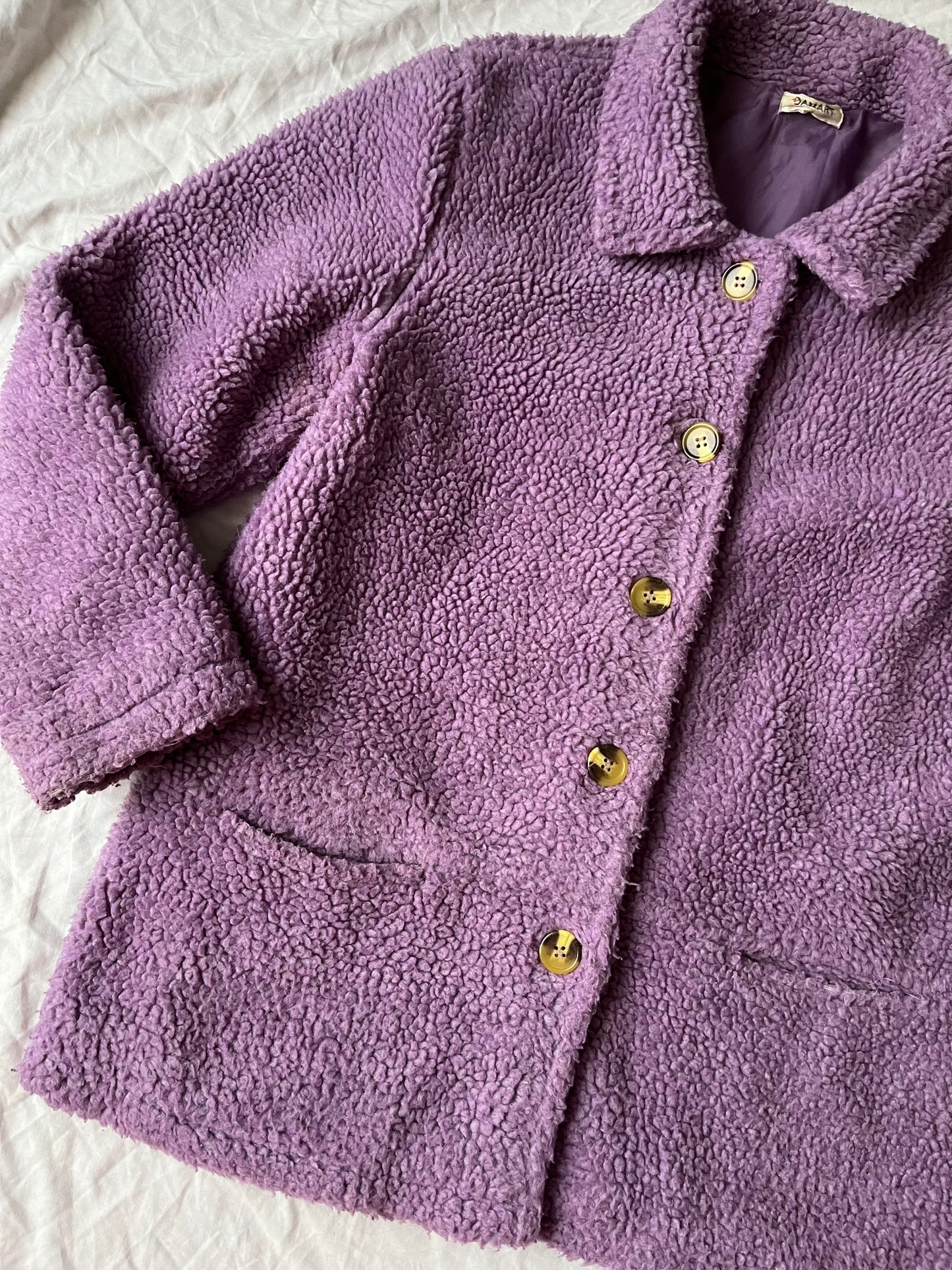 Purple Teddy Coat UK 14-16