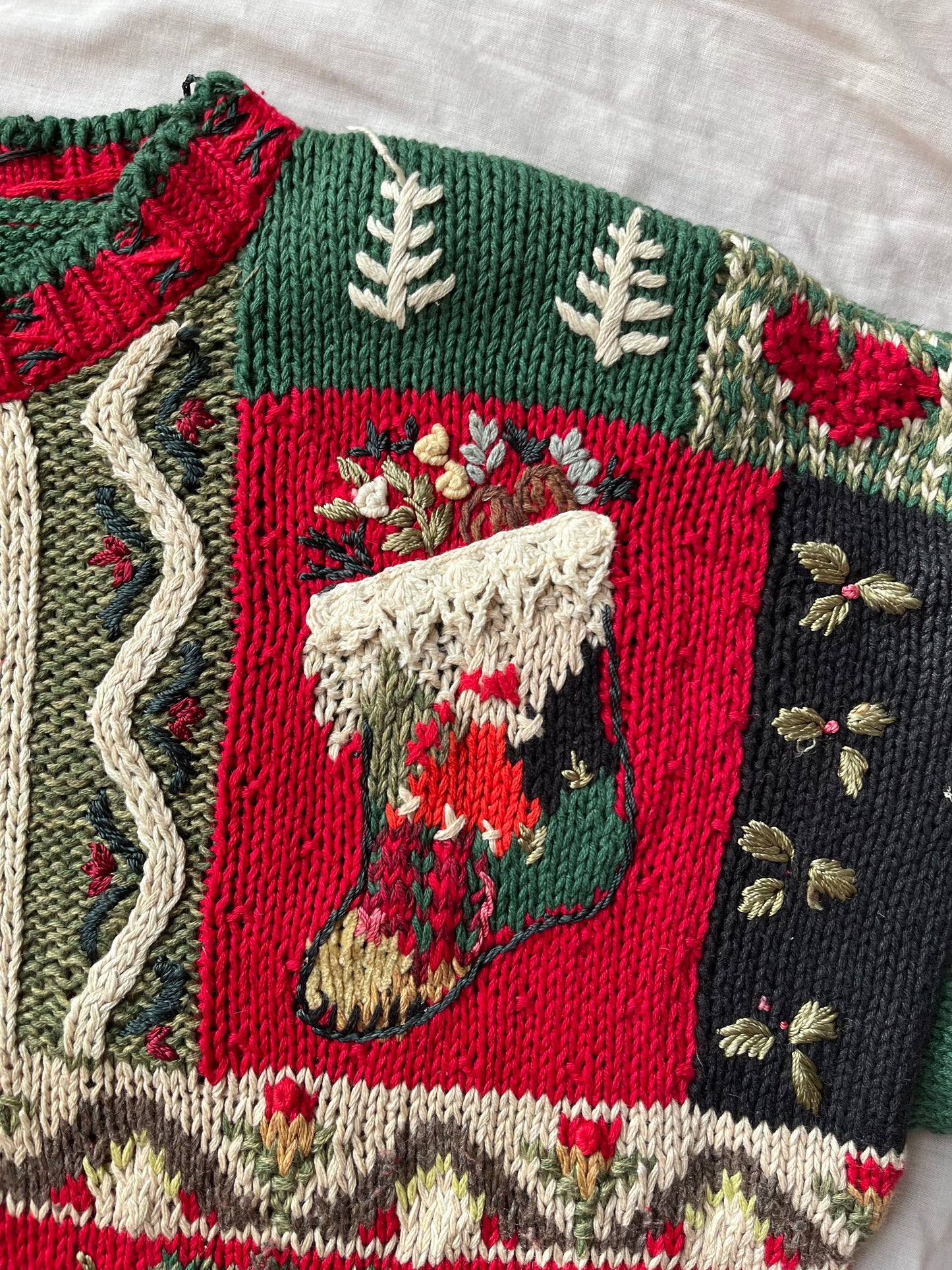 Mulled Wine 1990s Jumper UK 4-16/L