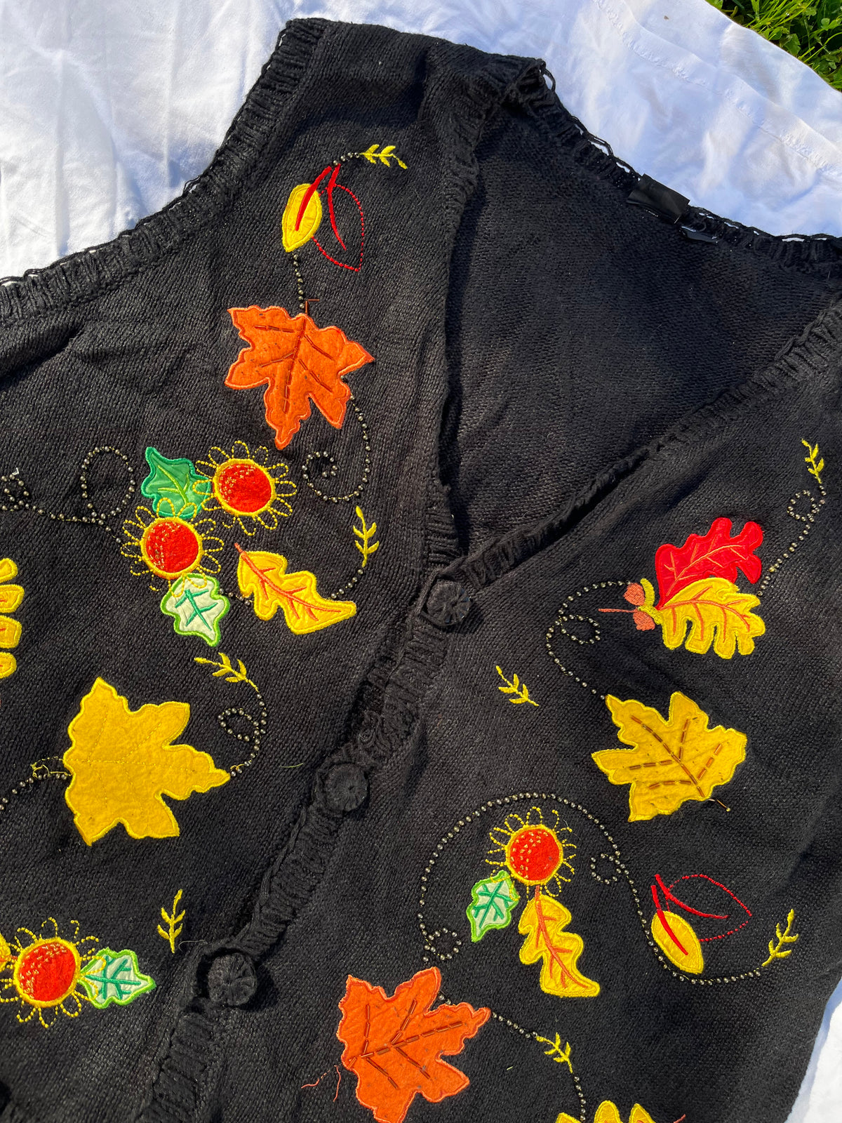 Falling Leaves Sweater Vest XL